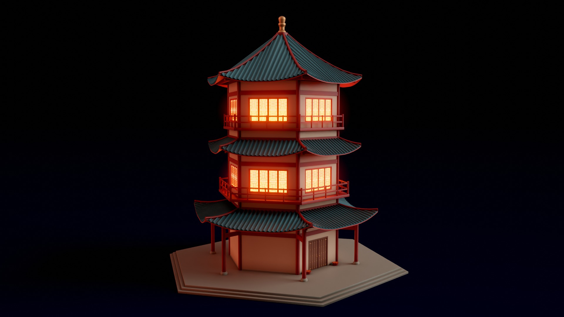 Chinese Town 3D Model Collection_39