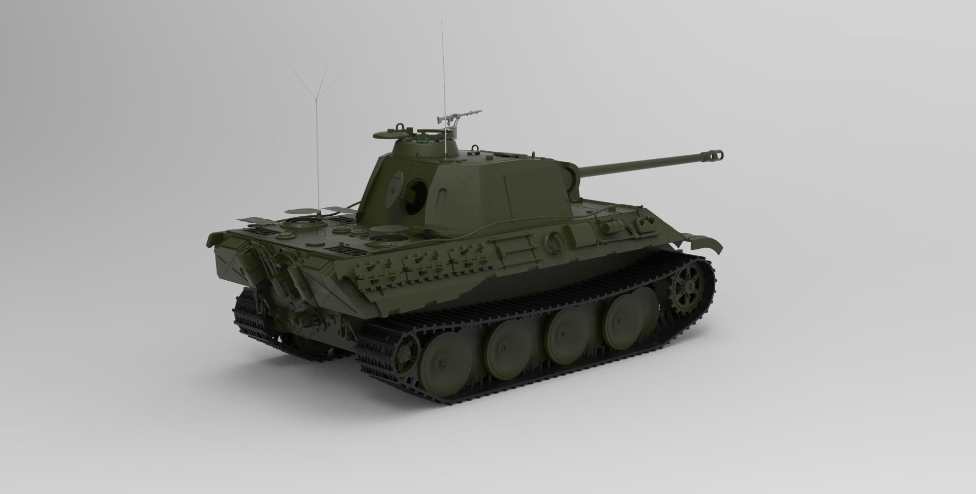 Panther tank 3D model_1