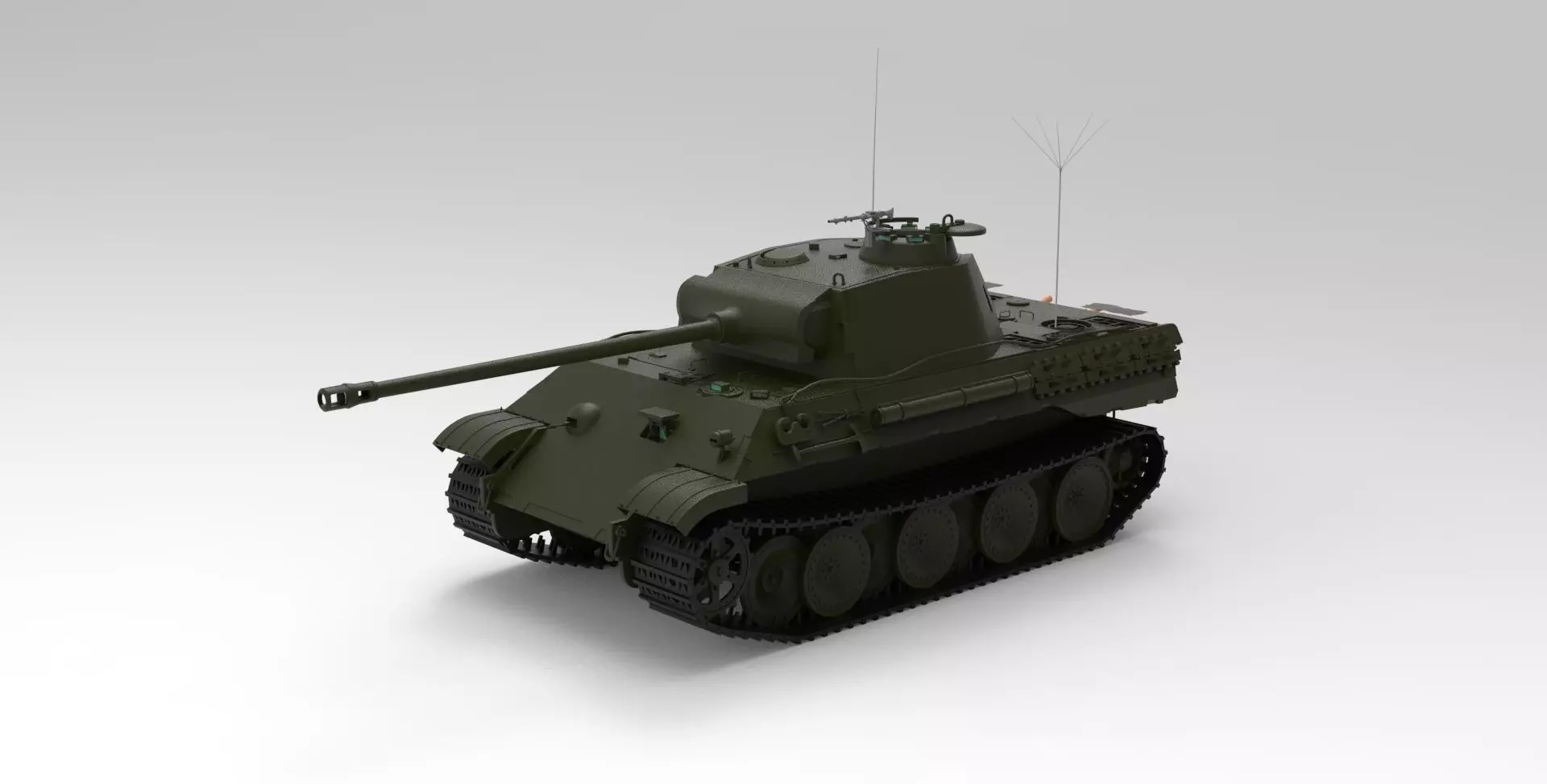 Panther tank 3D model_0