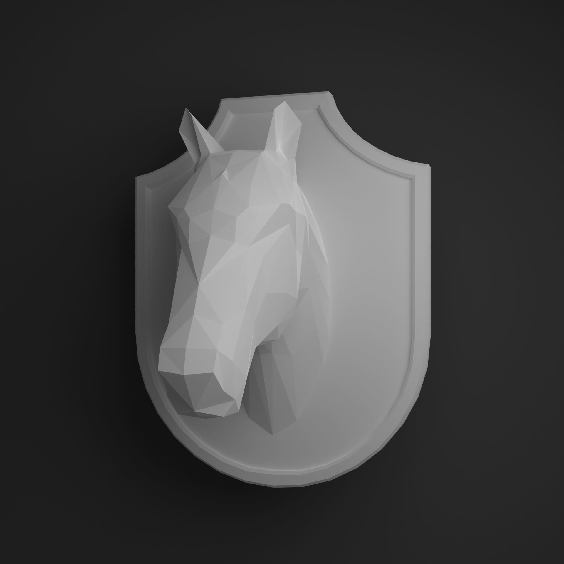 Horse head 3D print model_5