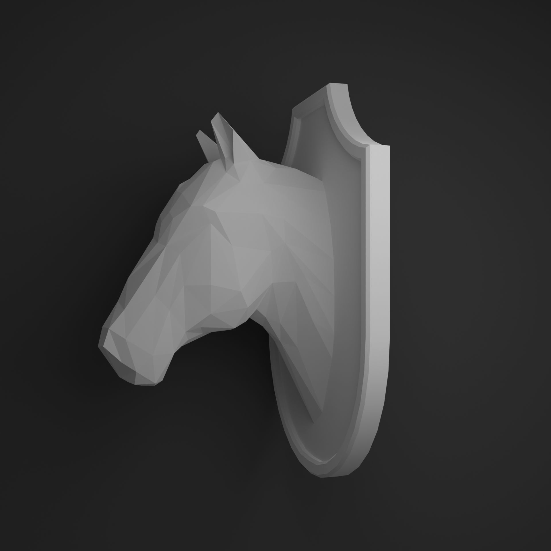 Horse head 3D print model_7