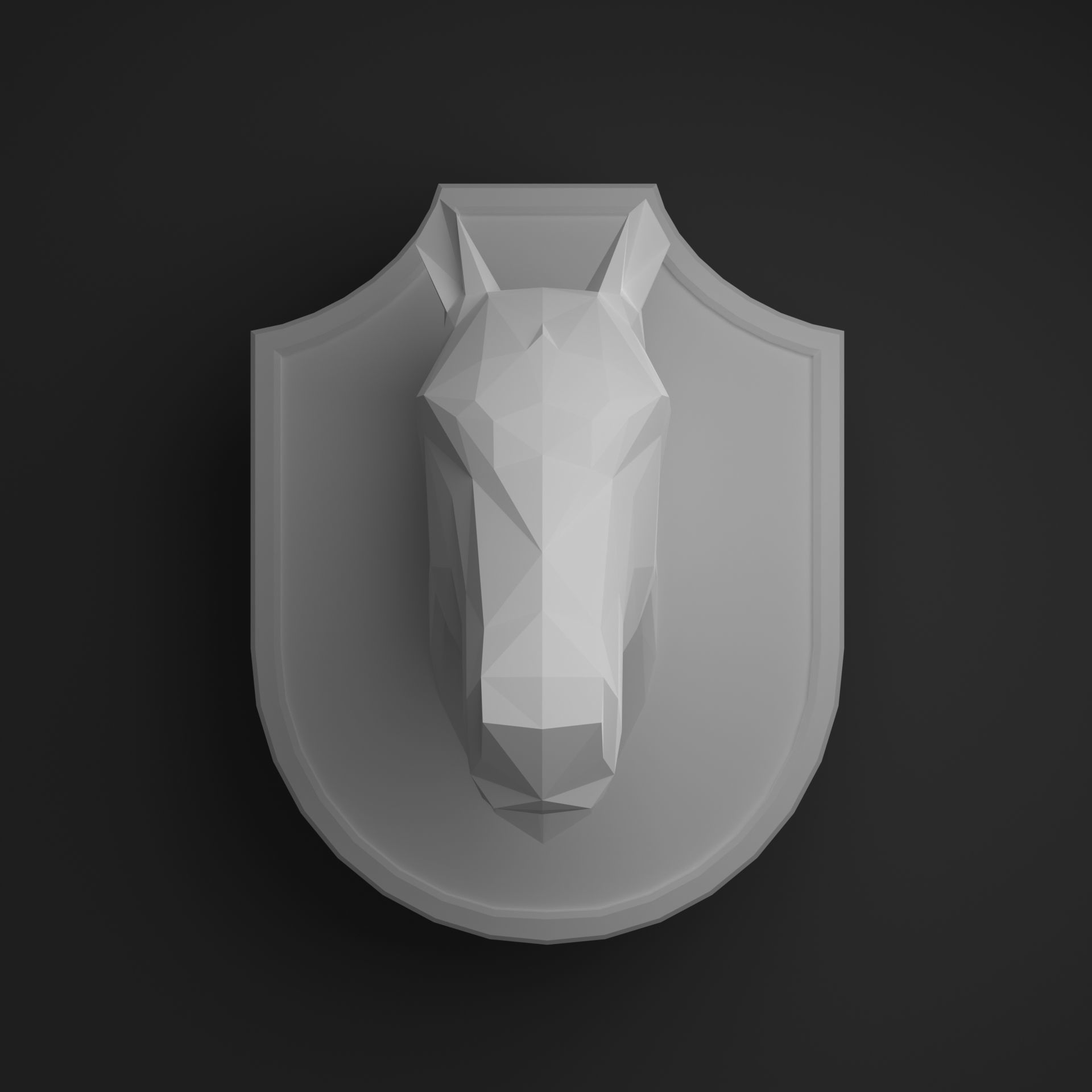 Horse head 3D print model_1