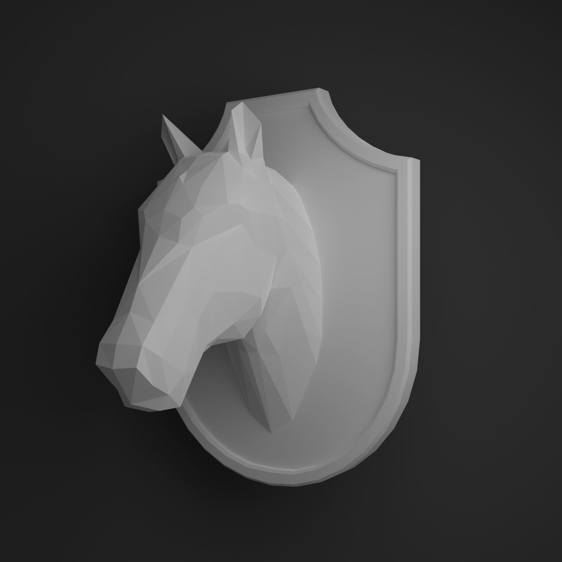 Horse head 3D print model_6