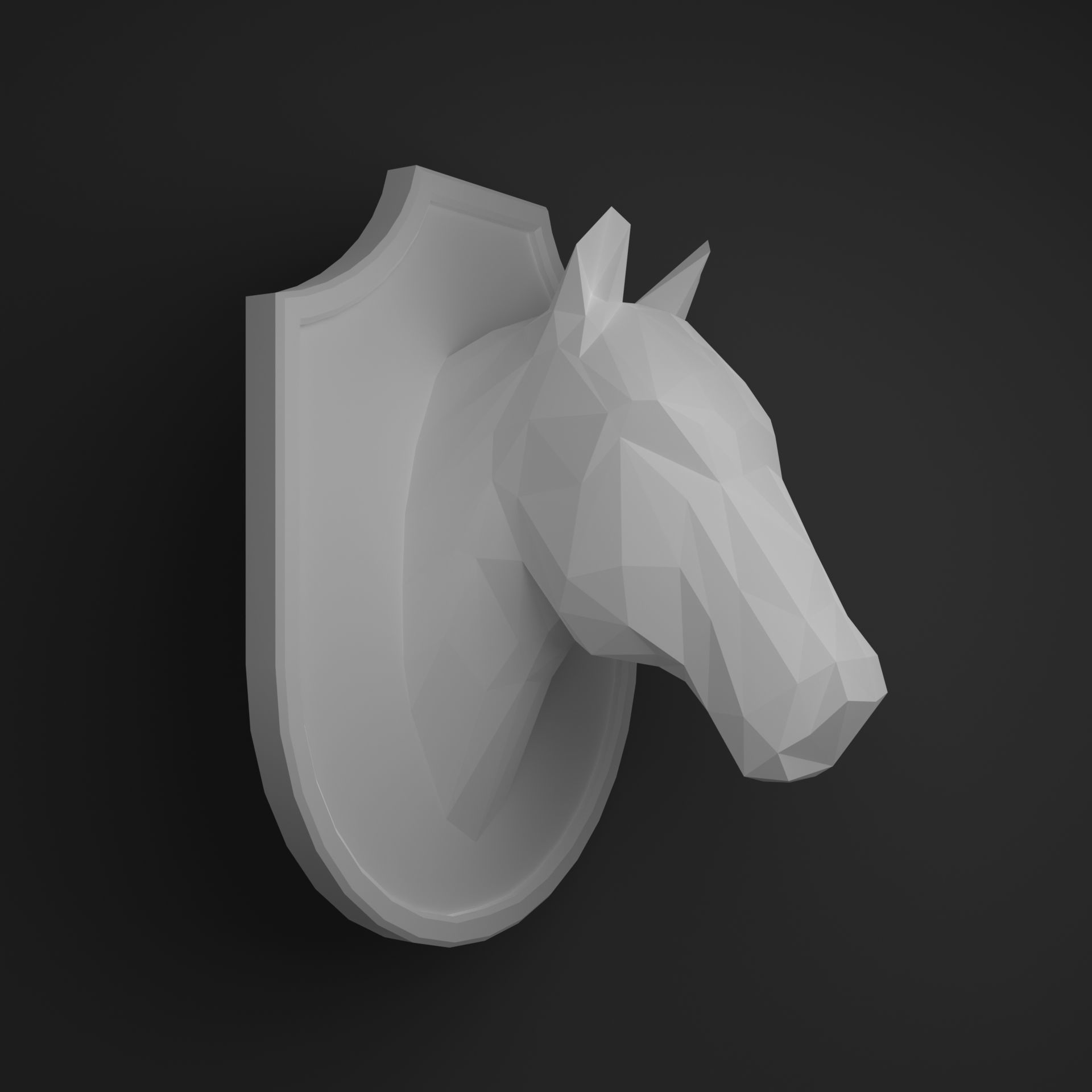 Horse head 3D print model_8