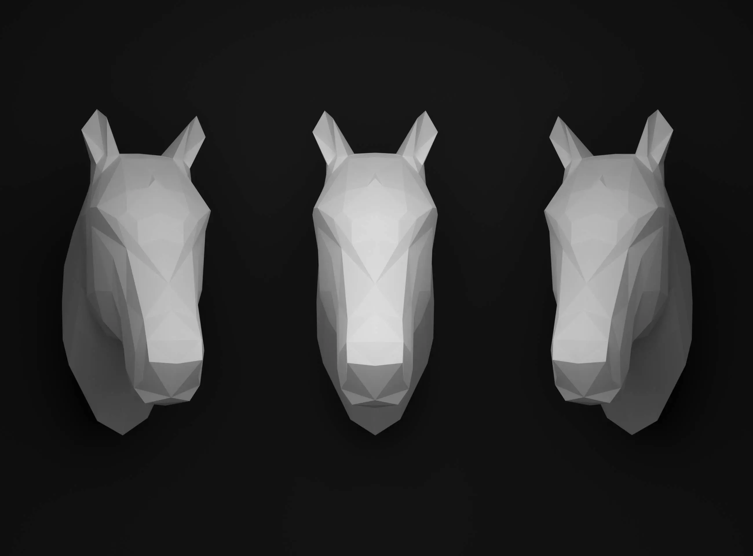 Horse head 3D print model_0