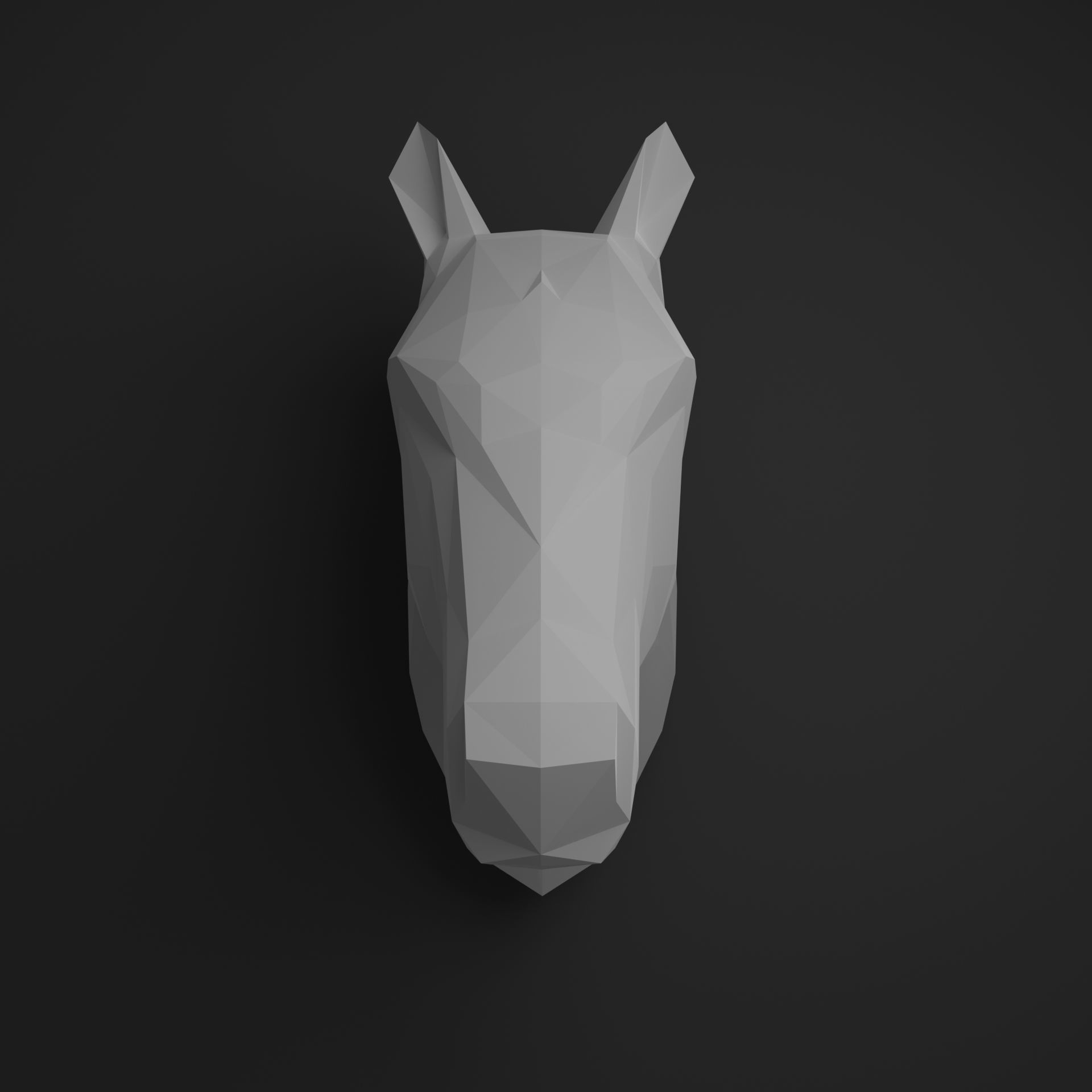 Horse head 3D print model_11