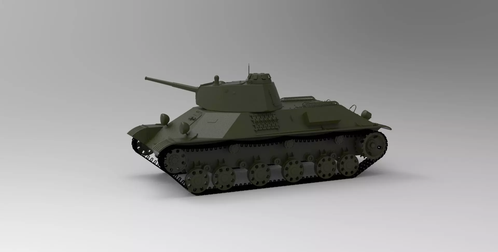 T-50 tank  3D model_0
