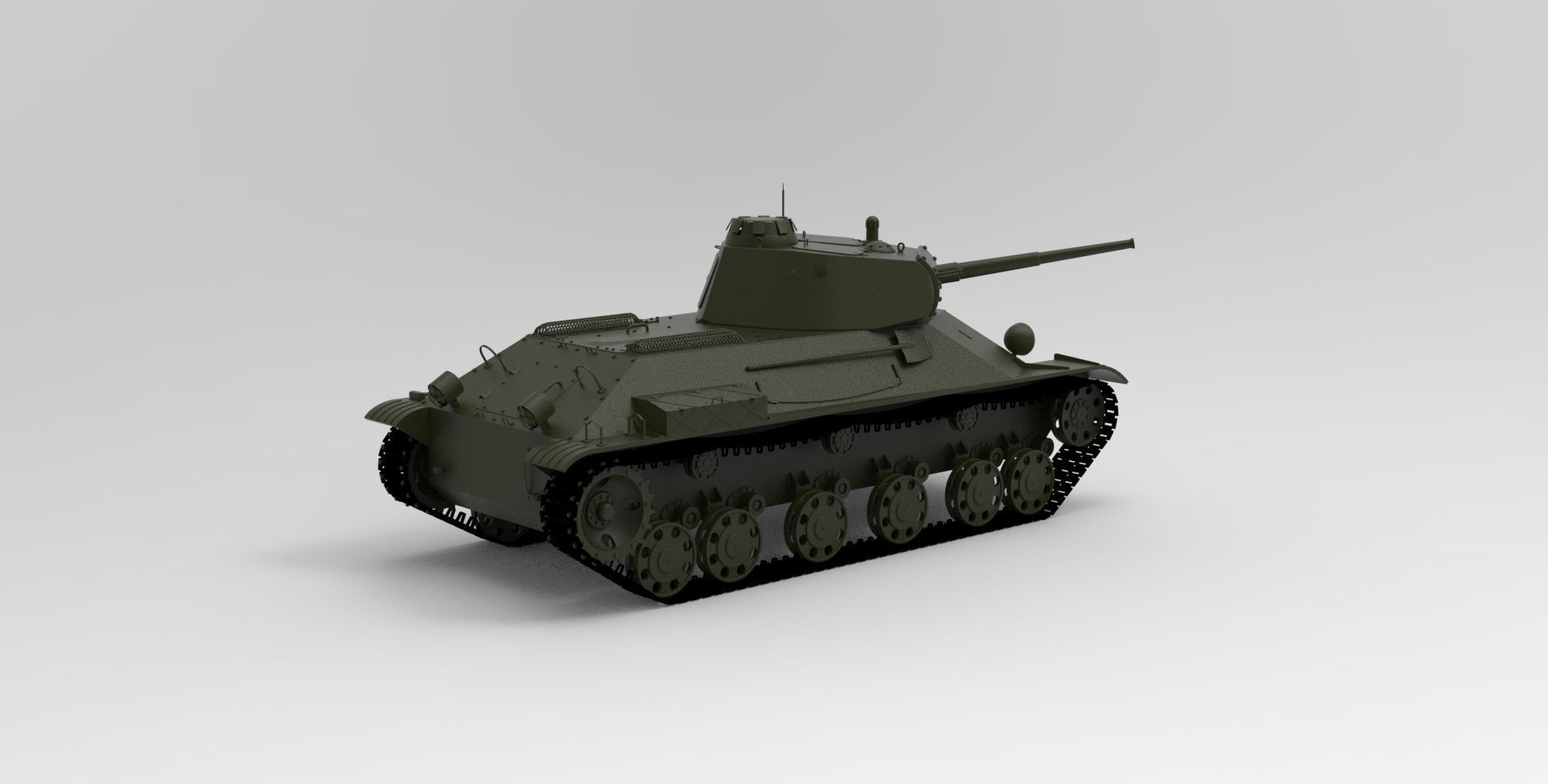 T-50 tank  3D model_1