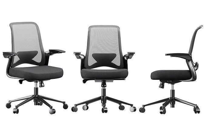 Office chairs collection 3D model 3