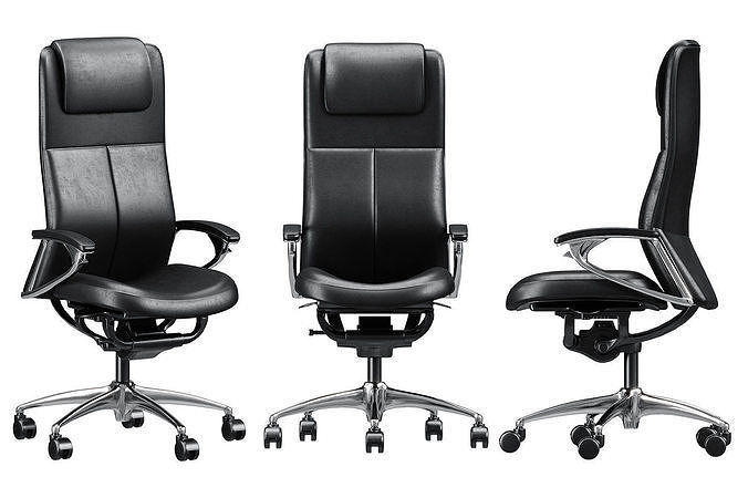 Office chairs collection 3D model 6