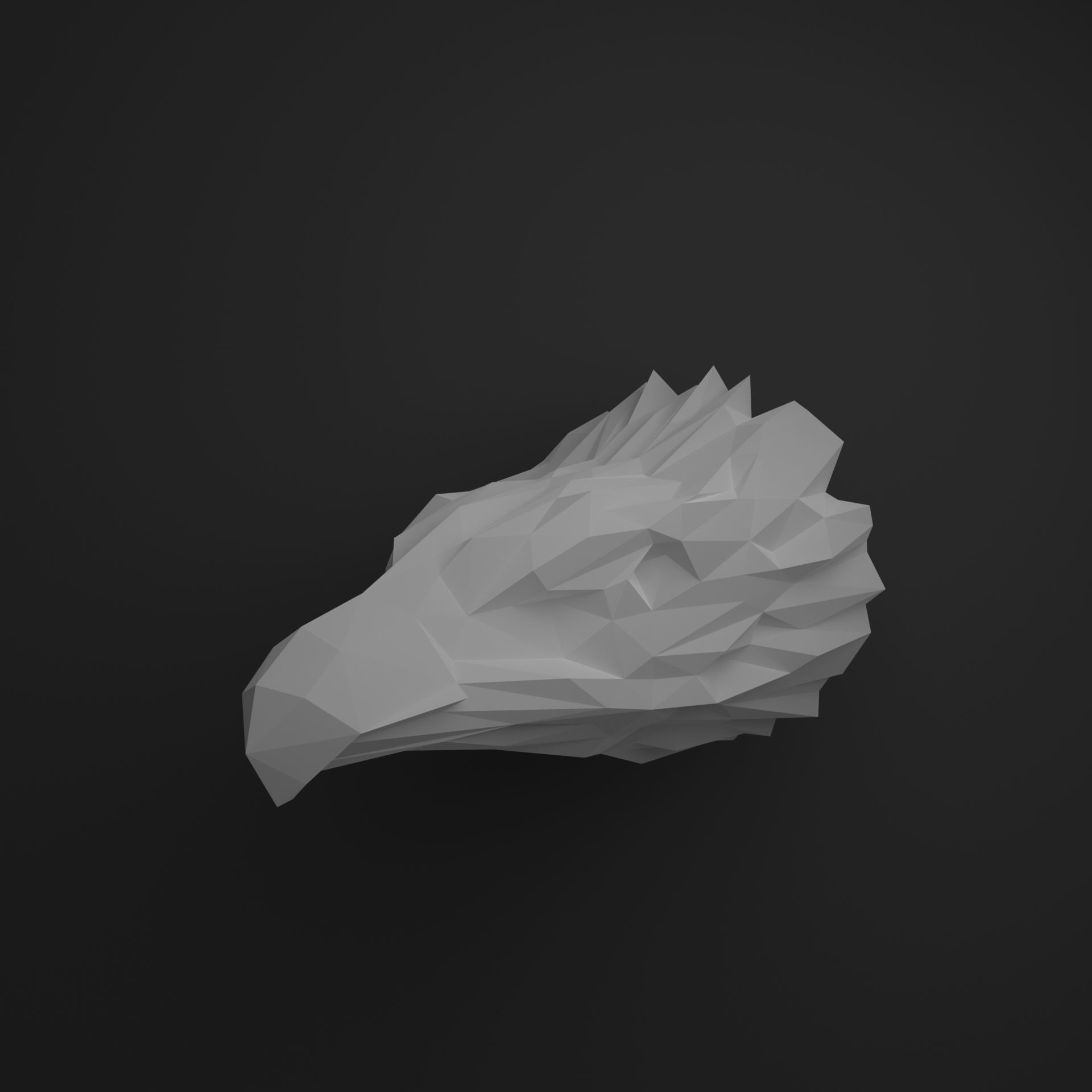 Eagle head 3D print model_12