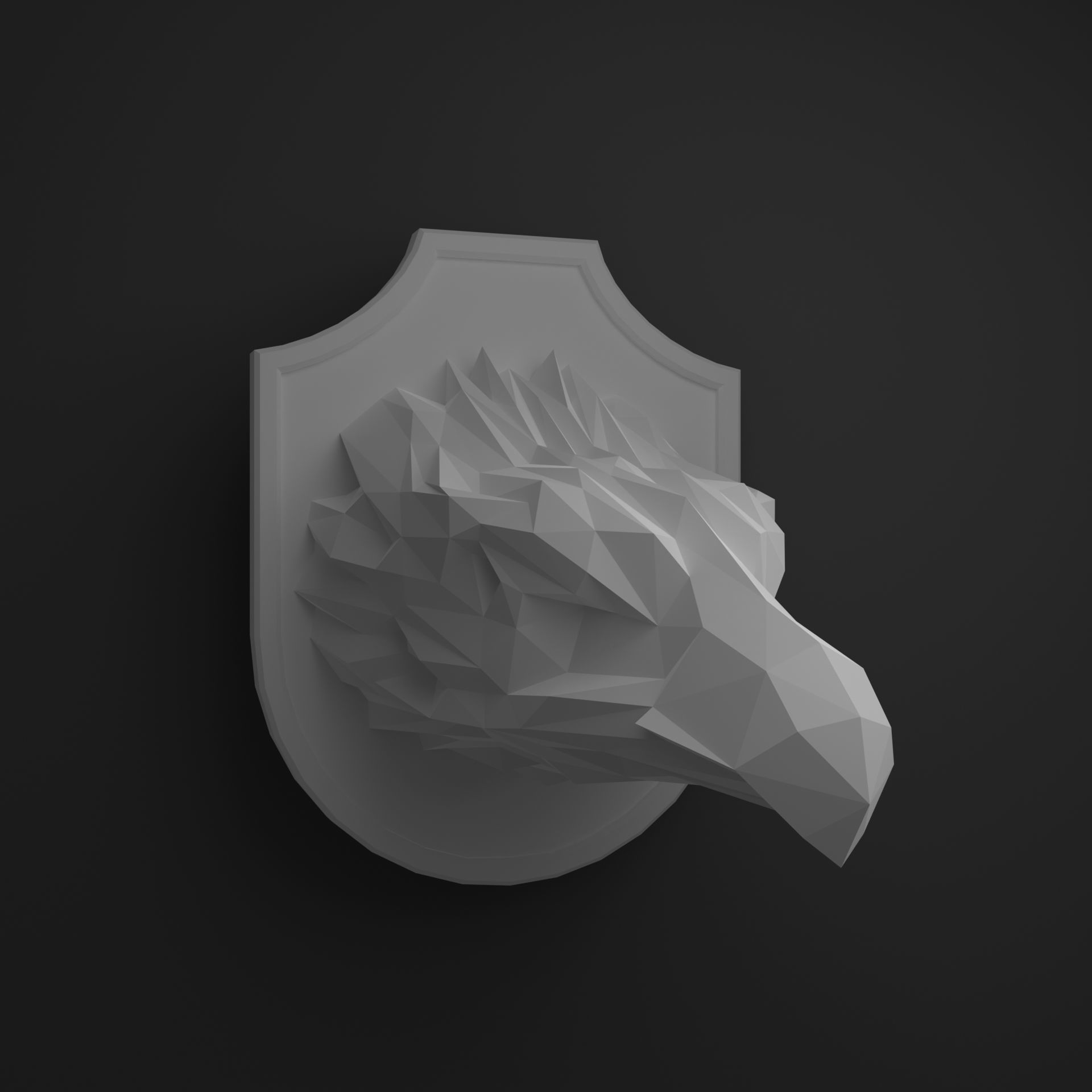 Eagle head 3D print model_5