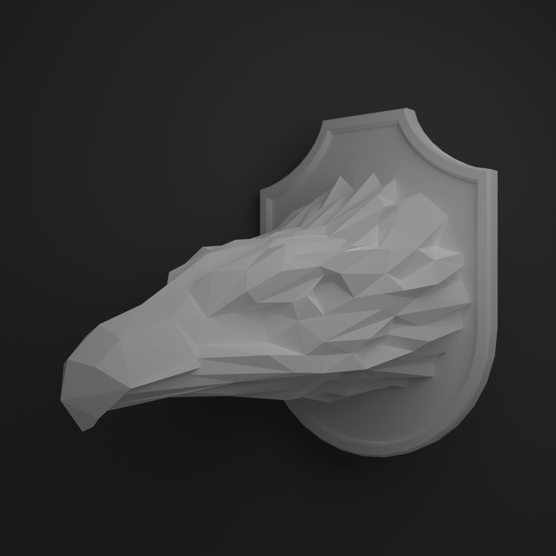 Eagle head 3D print model_8