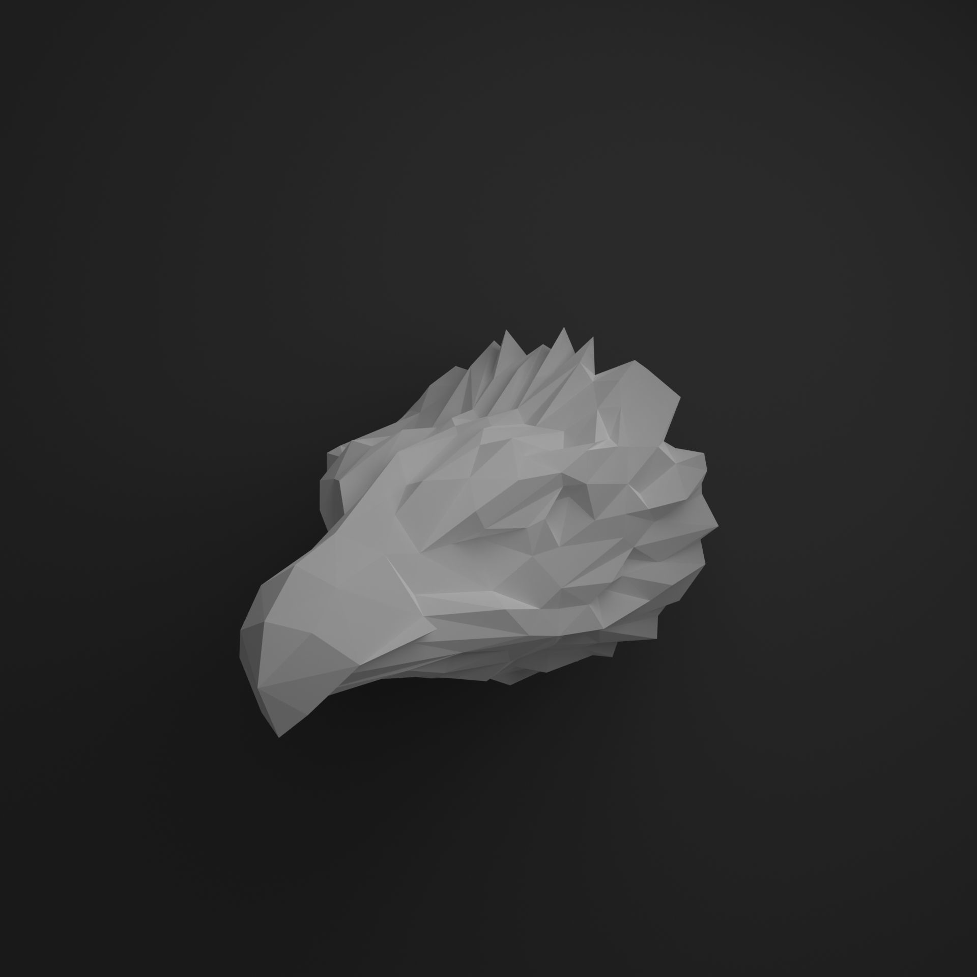 Eagle head 3D print model_11