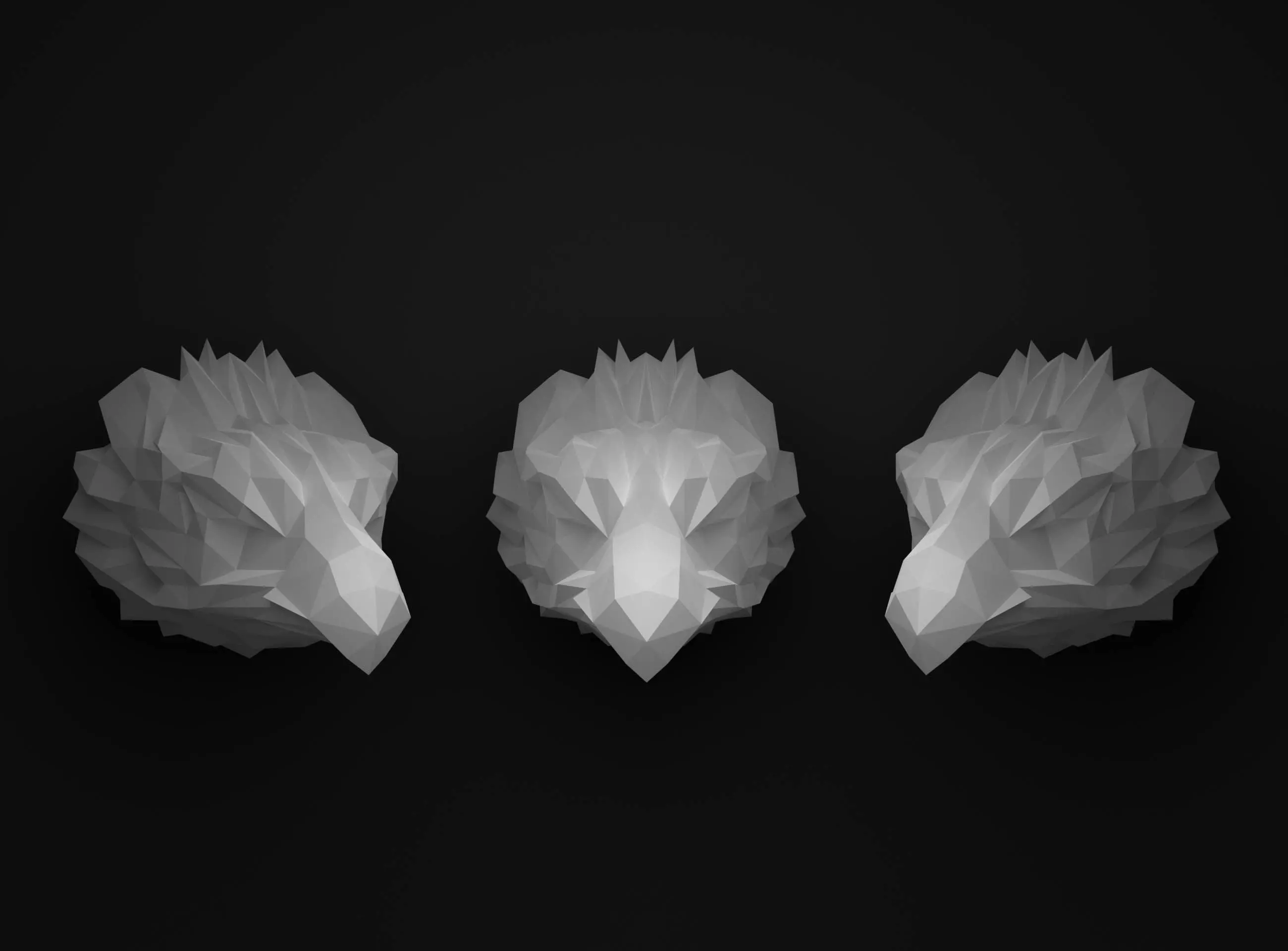 Eagle head 3D print model_0