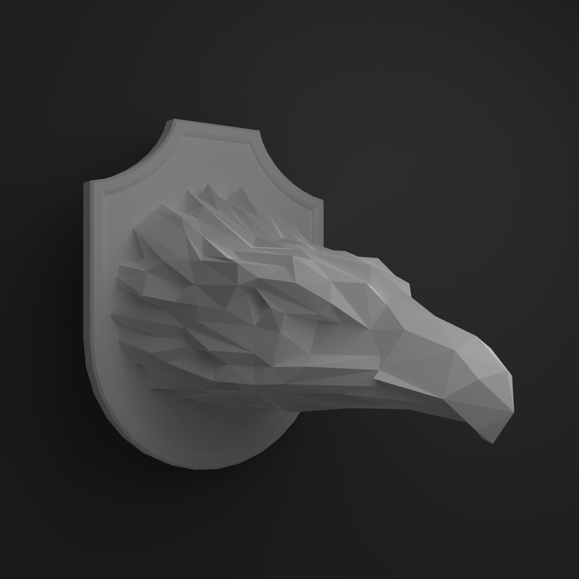Eagle head 3D print model_6