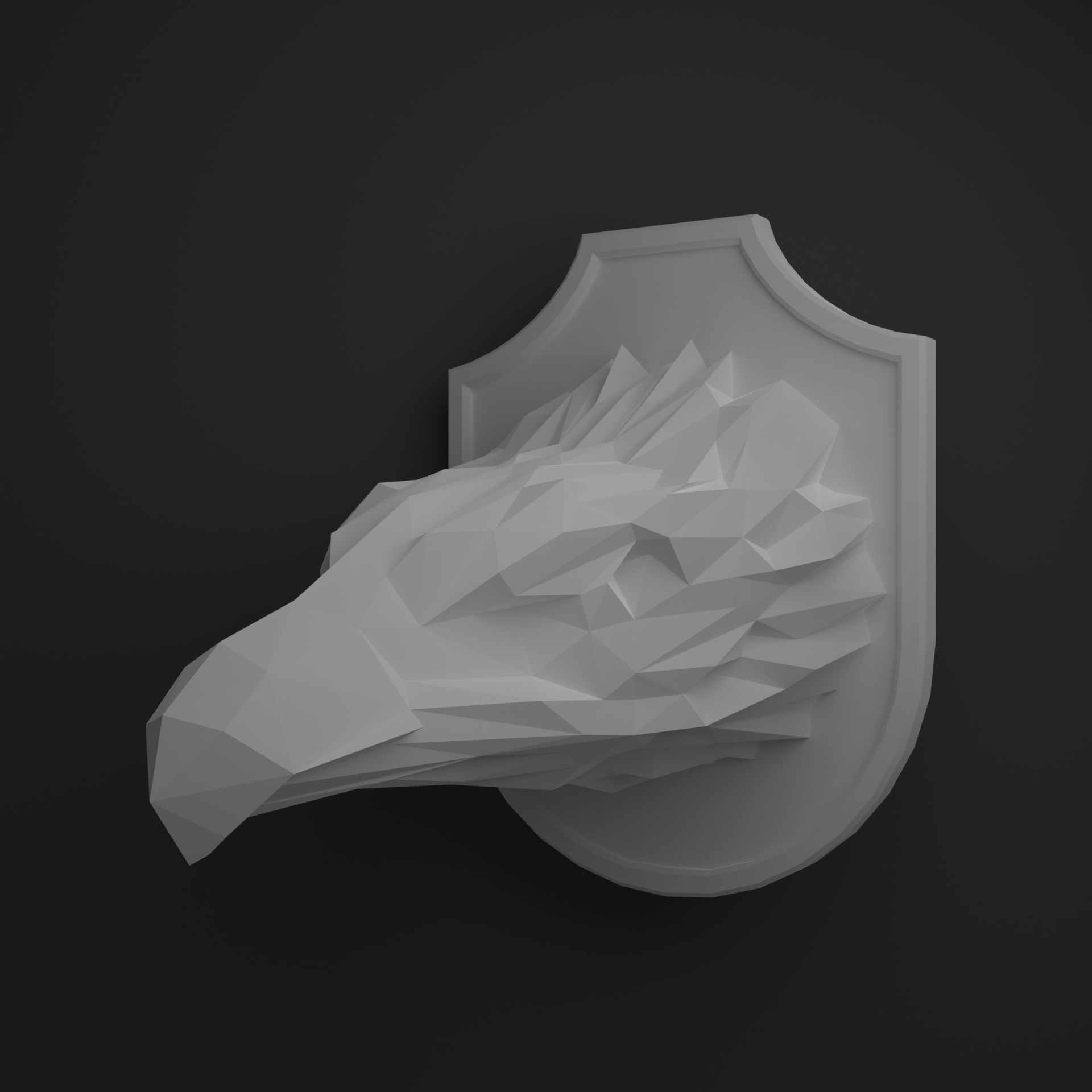 Eagle head 3D print model_9