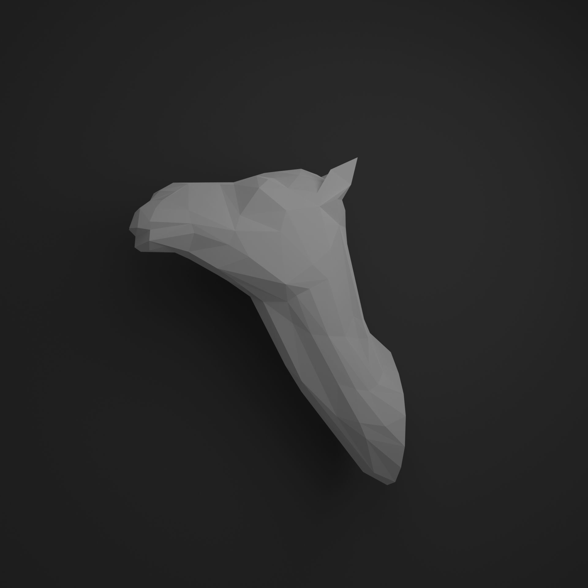 Camel head 3D print model_4