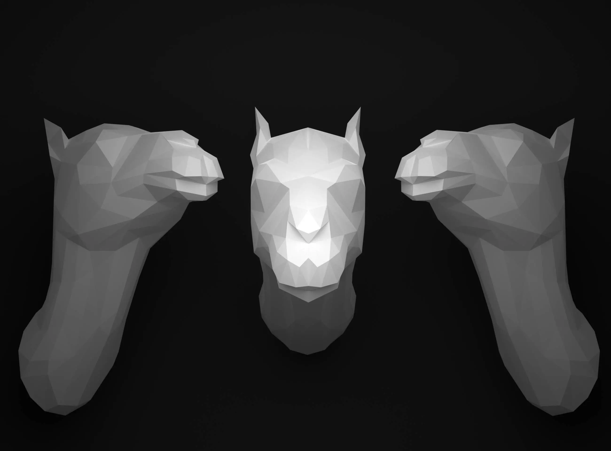 Camel head 3D print model_0