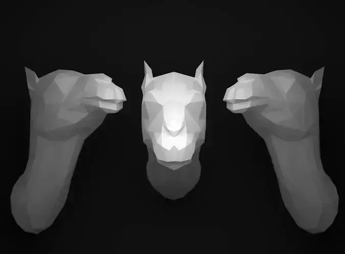 Camel head 3D print model