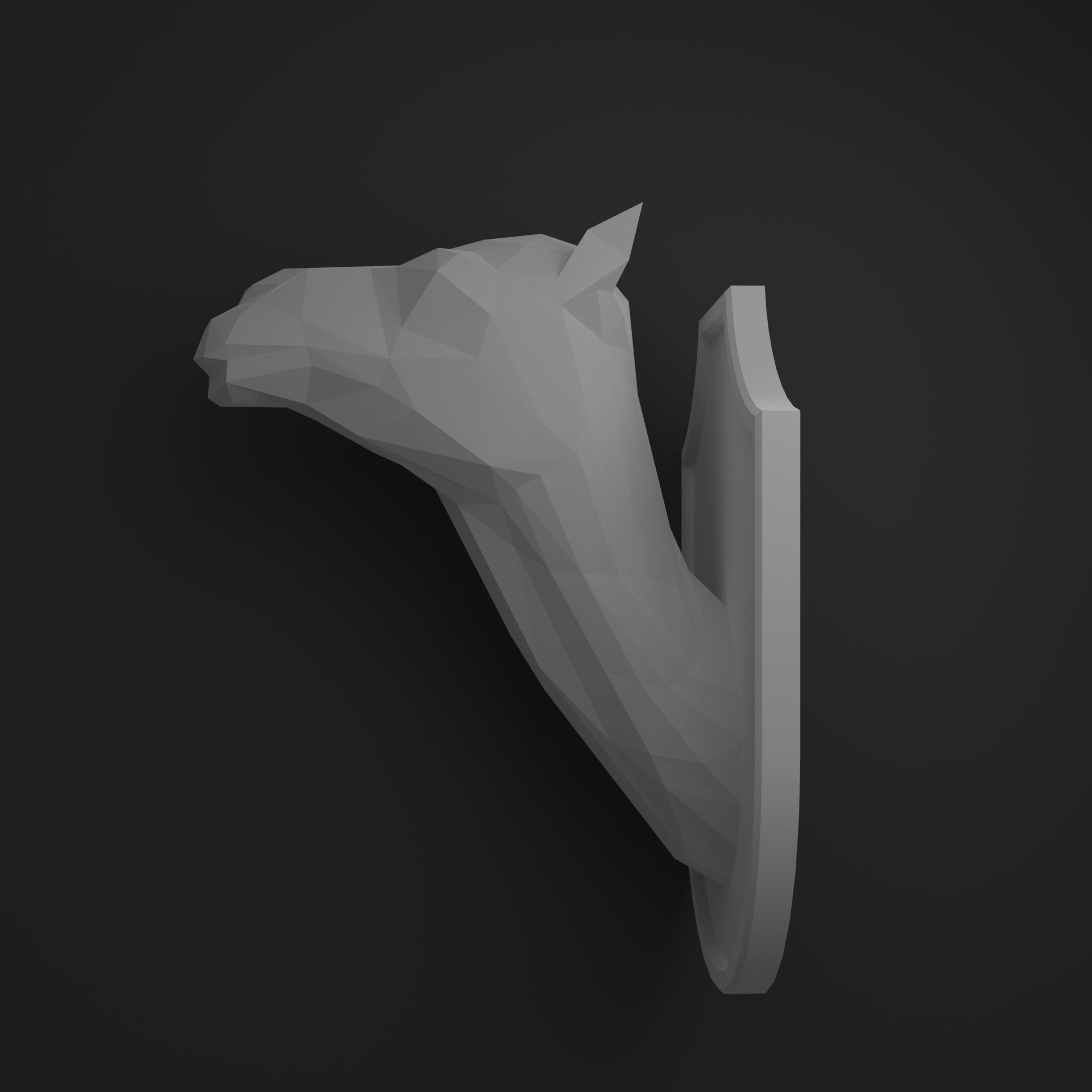 Camel head 3D print model_8