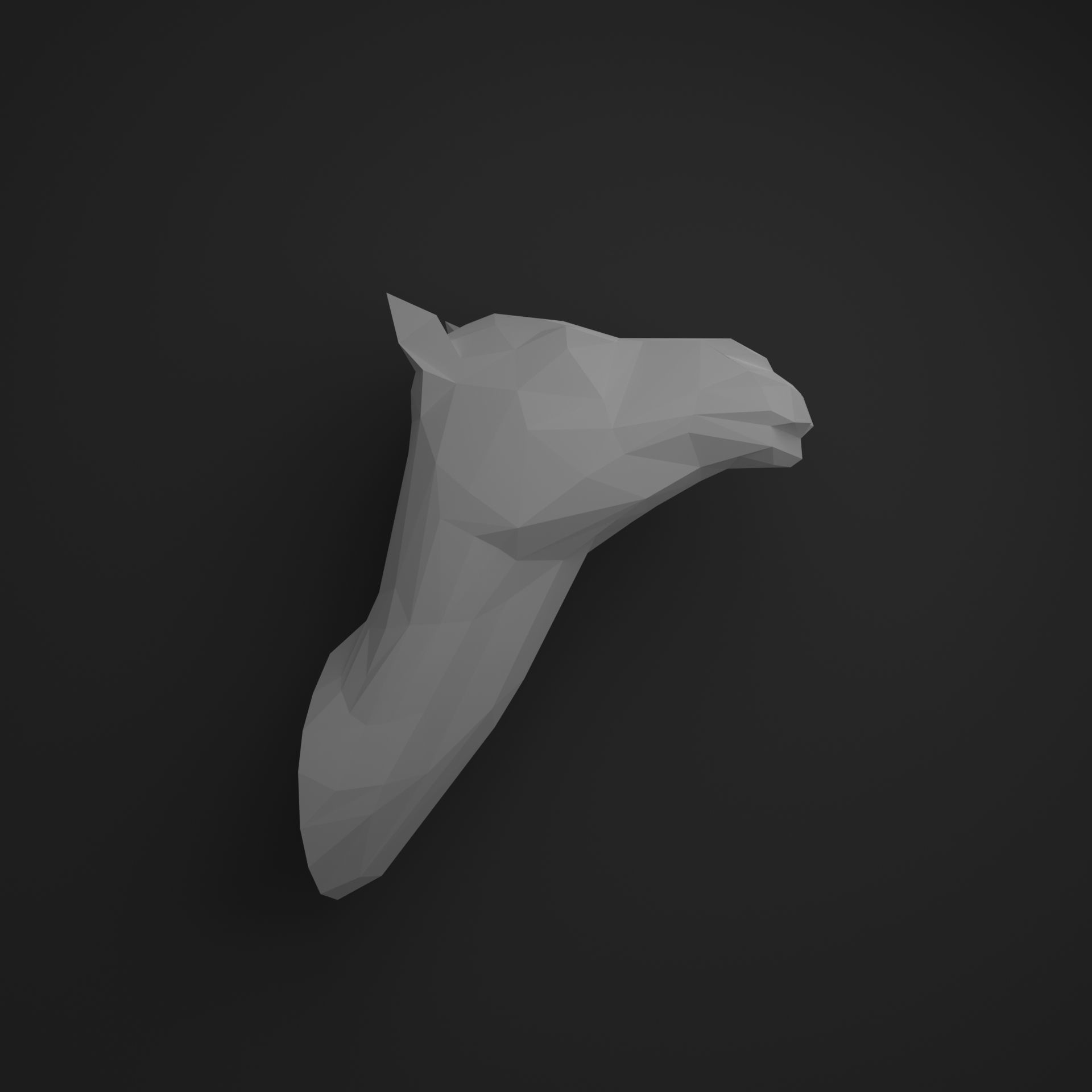 Camel head 3D print model_3