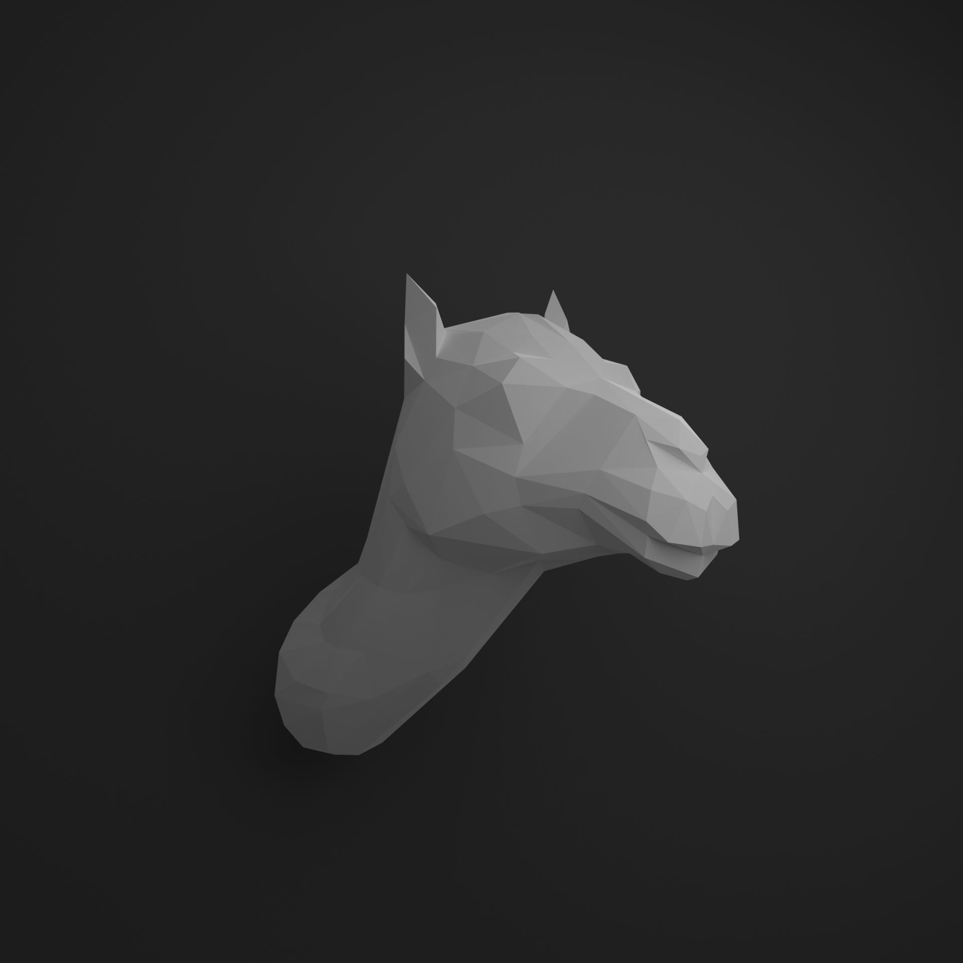 Camel head 3D print model_13