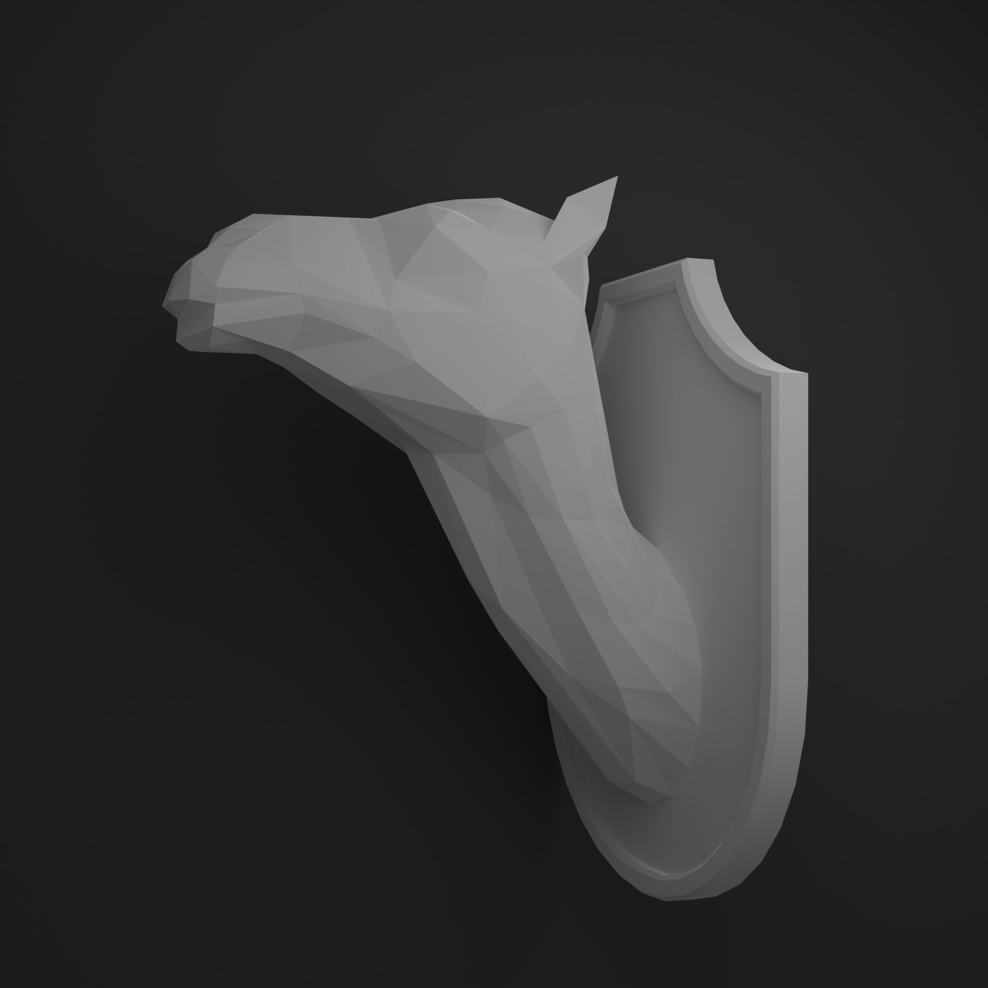 Camel head 3D print model_9