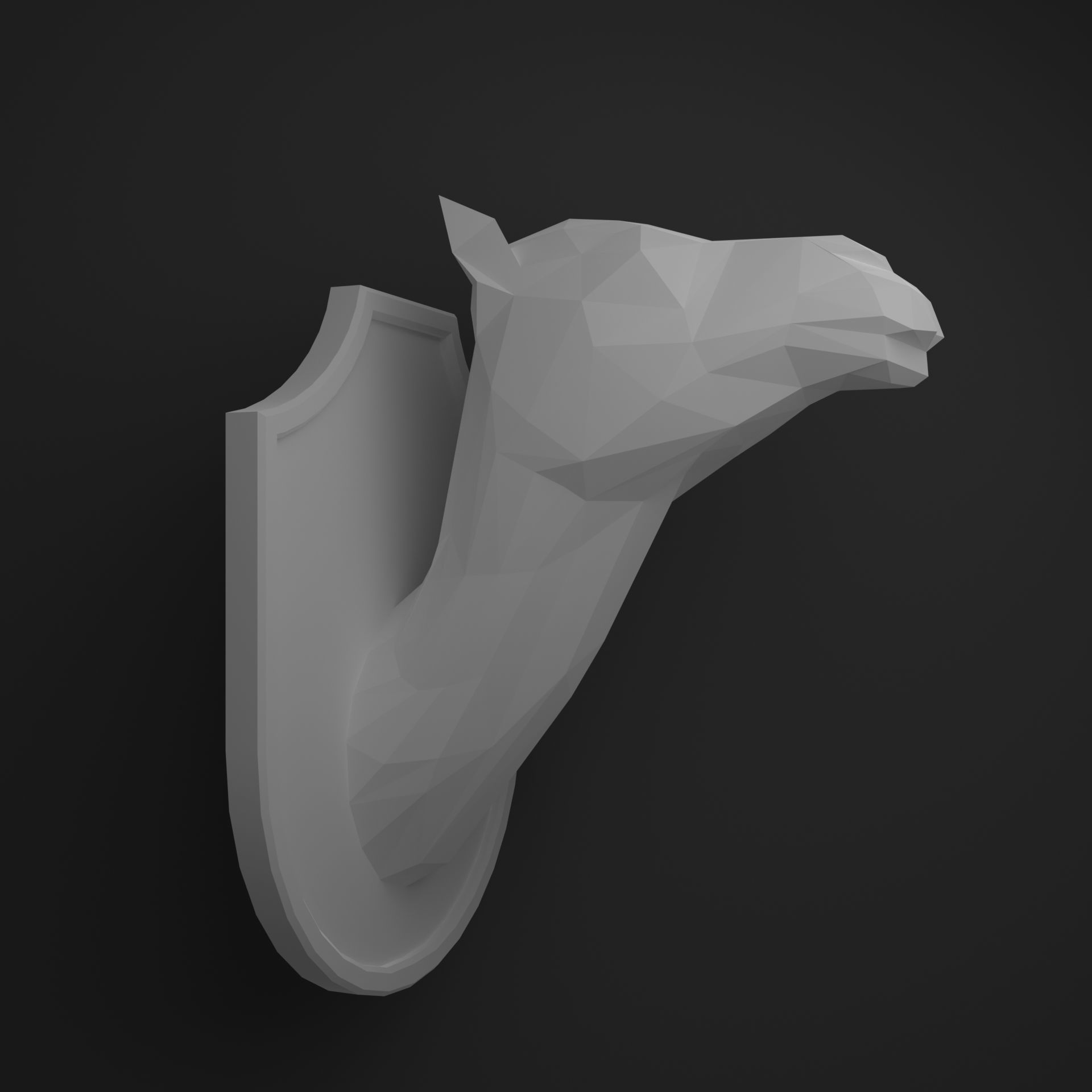 Camel head 3D print model_6