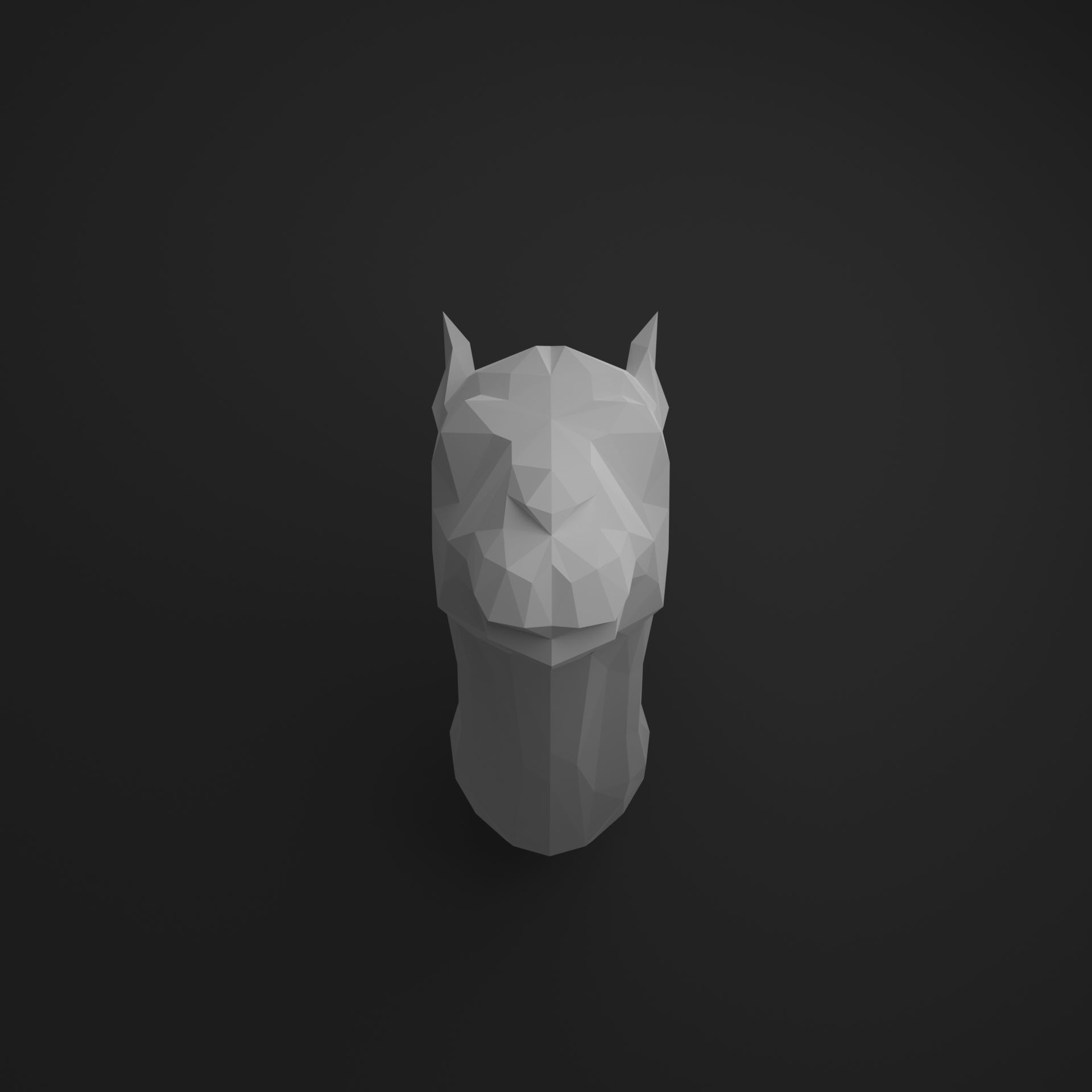 Camel head 3D print model_11