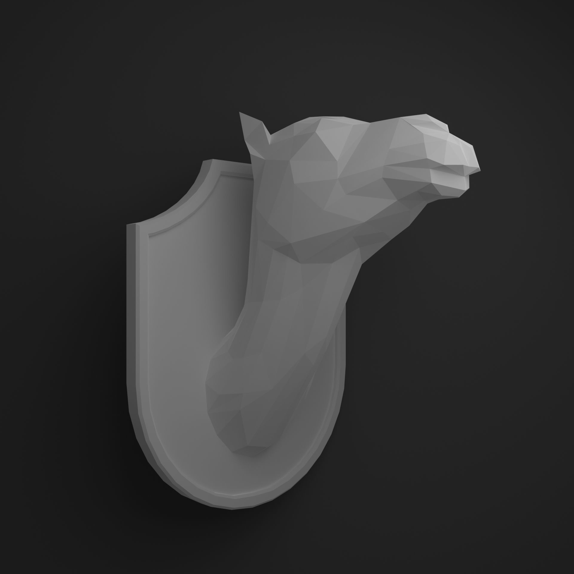 Camel head 3D print model_1
