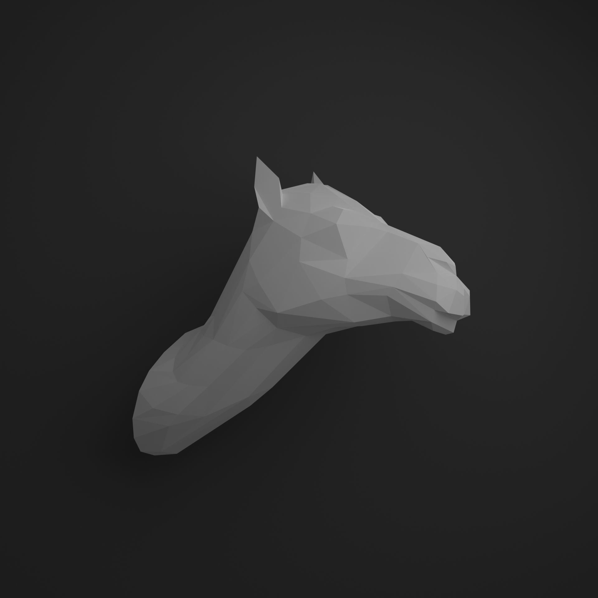 Camel head 3D print model_2