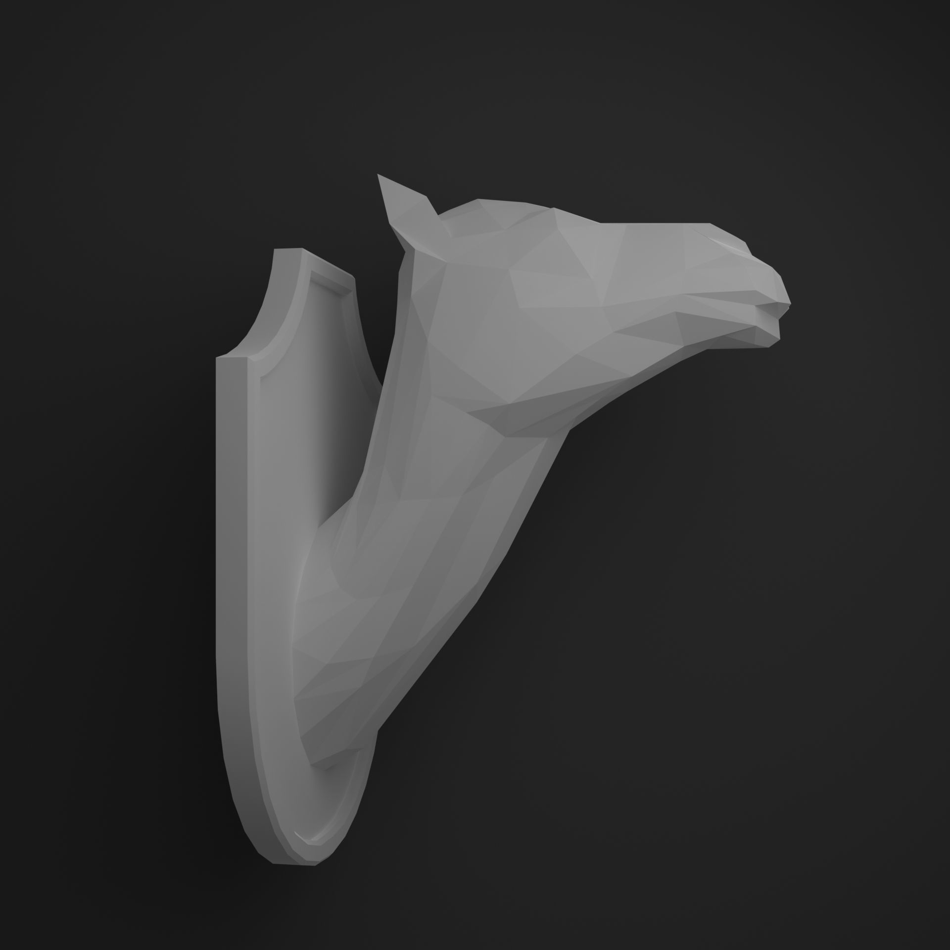 Camel head 3D print model_7