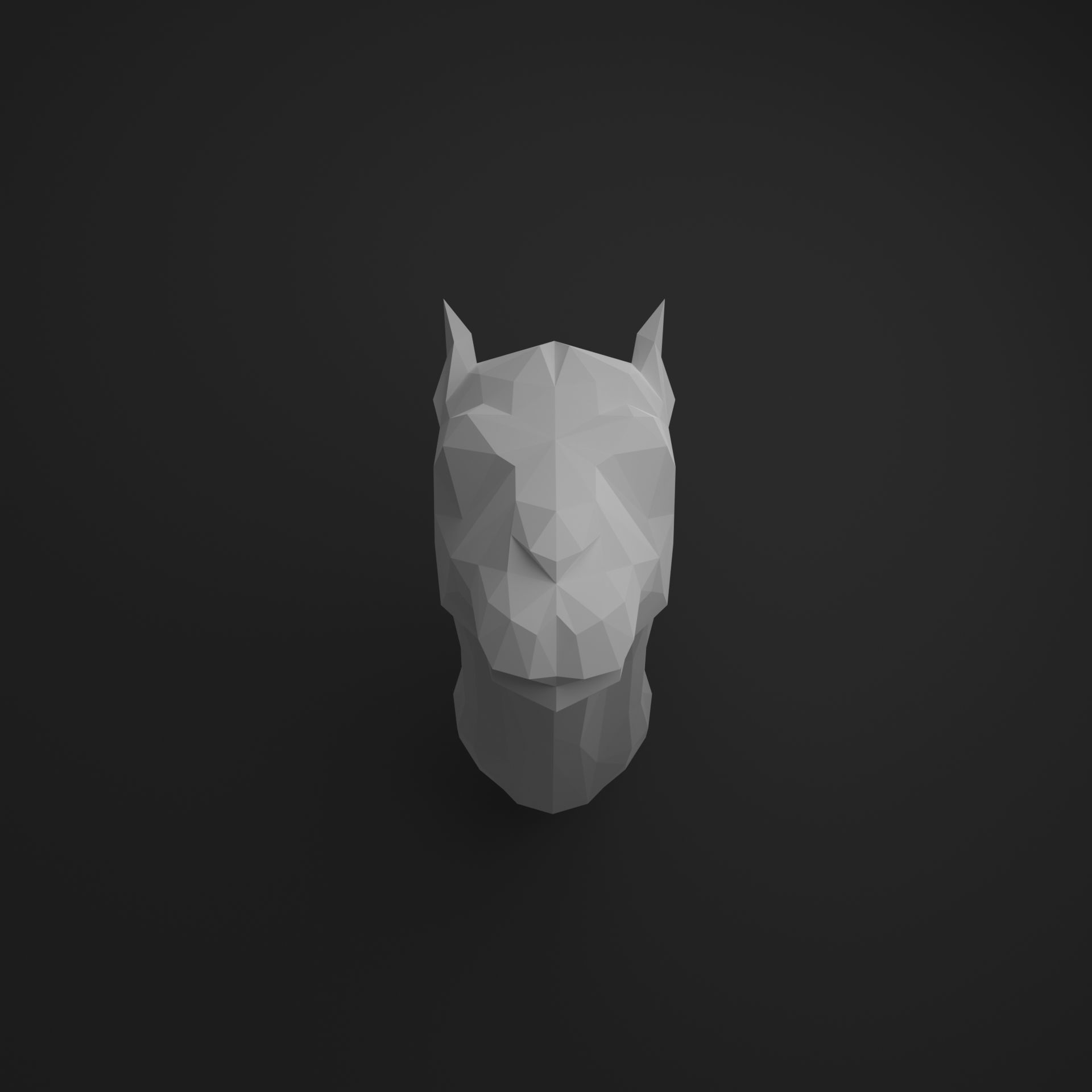 Camel head 3D print model_5