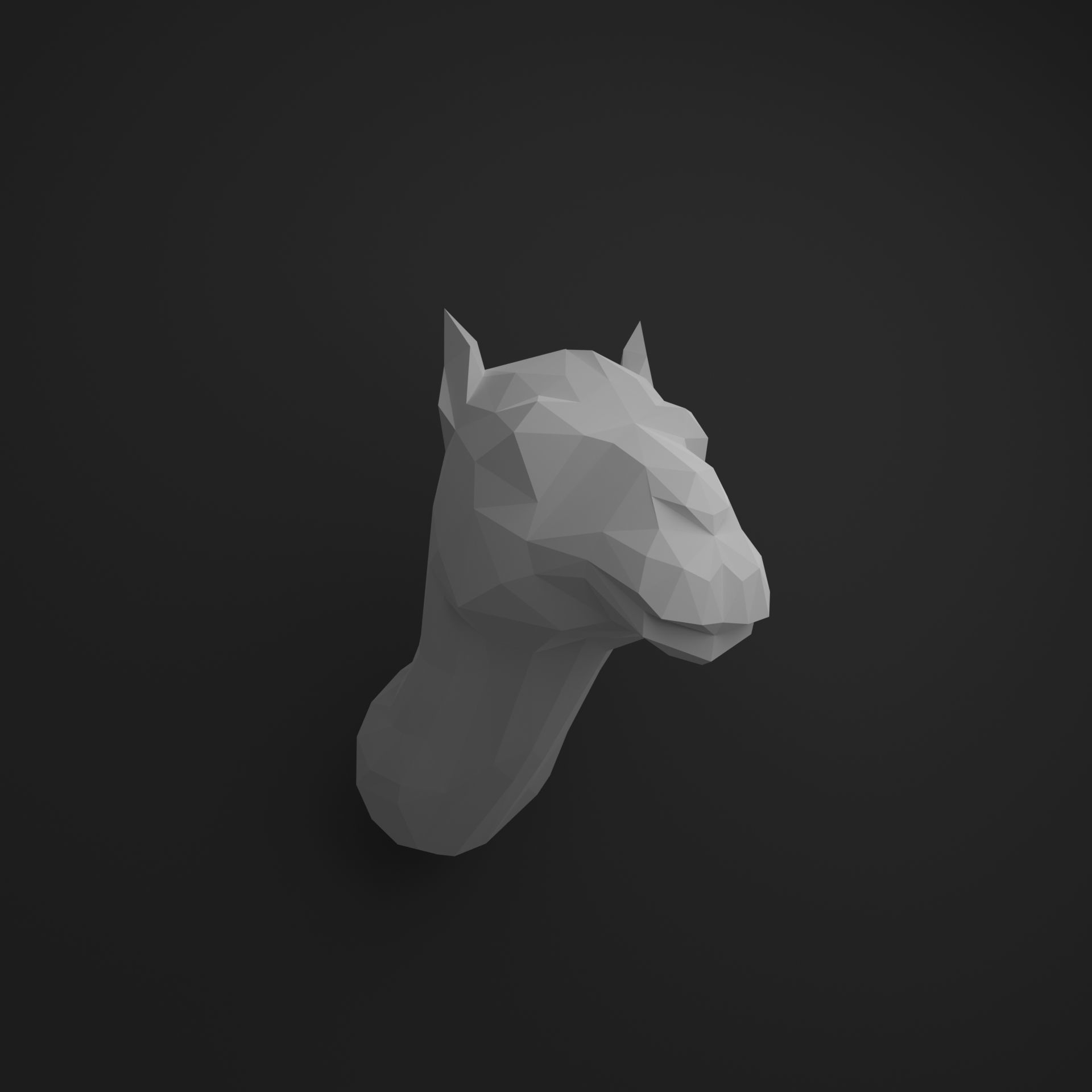 Camel head 3D print model_12
