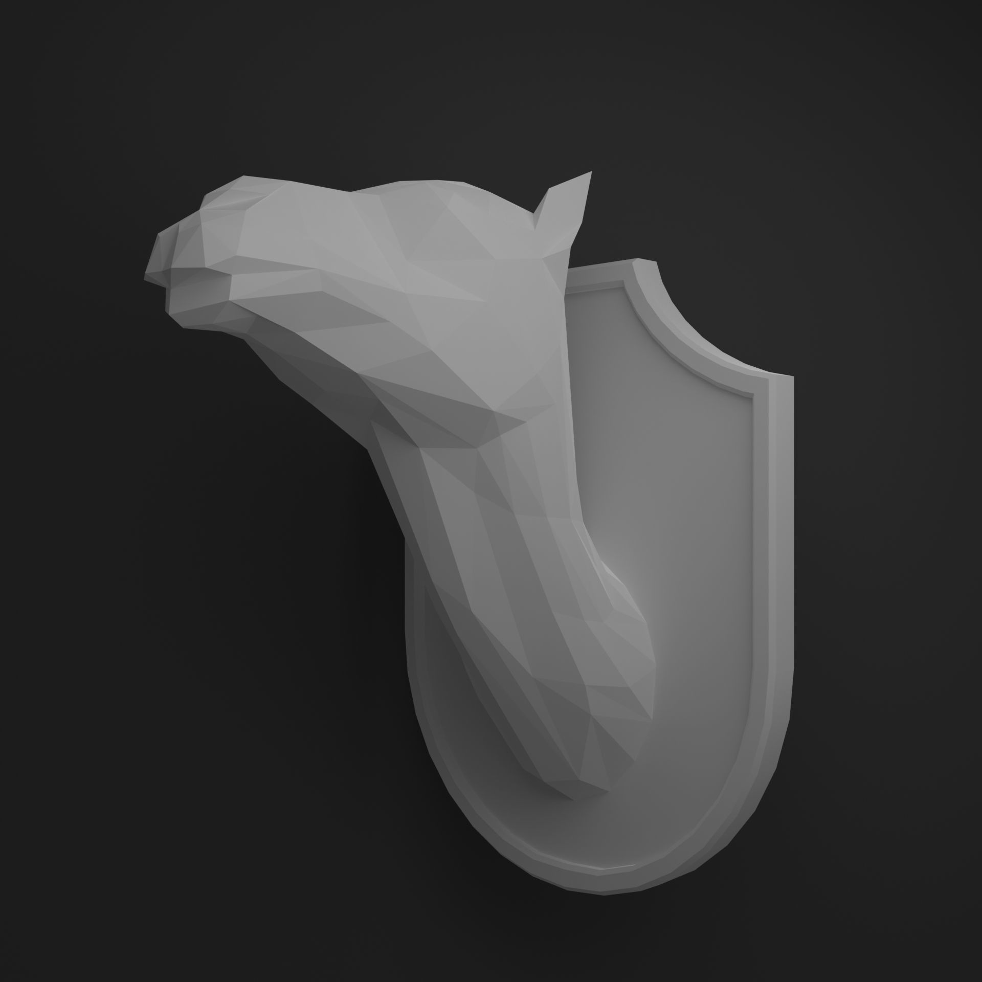 Camel head 3D print model_10