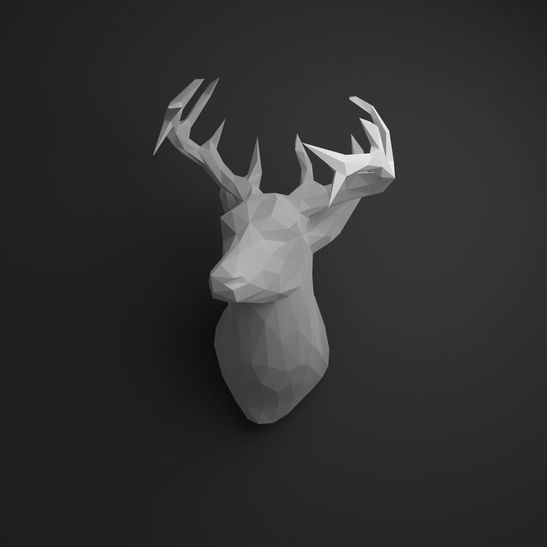 Deer head 3D print model_13