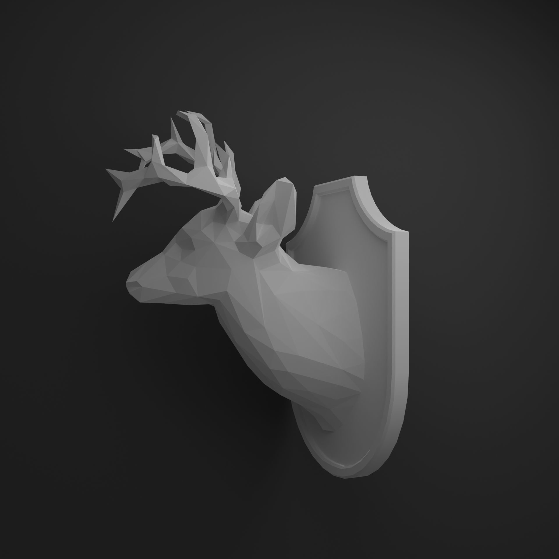 Deer head 3D print model_10