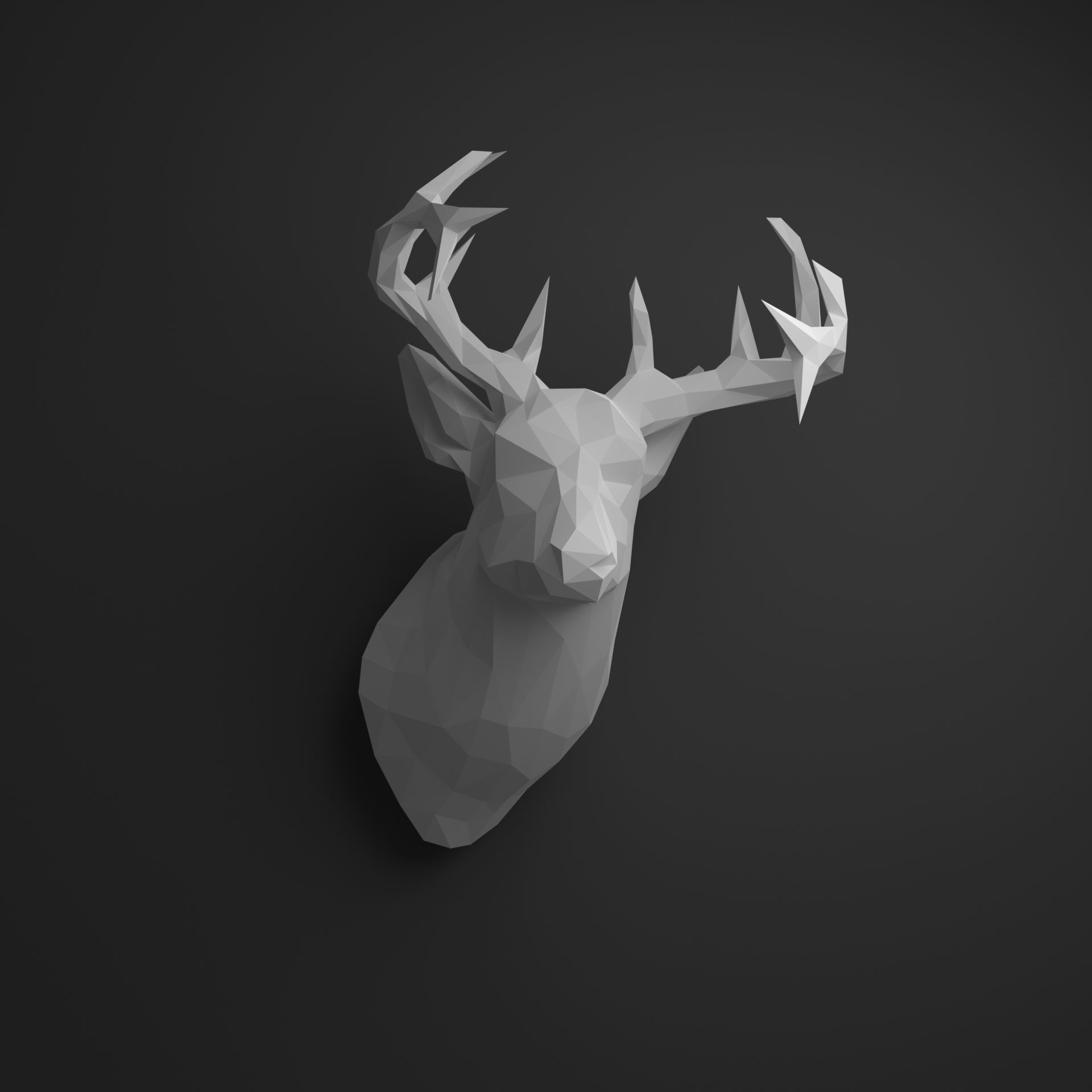 Deer head 3D print model_14