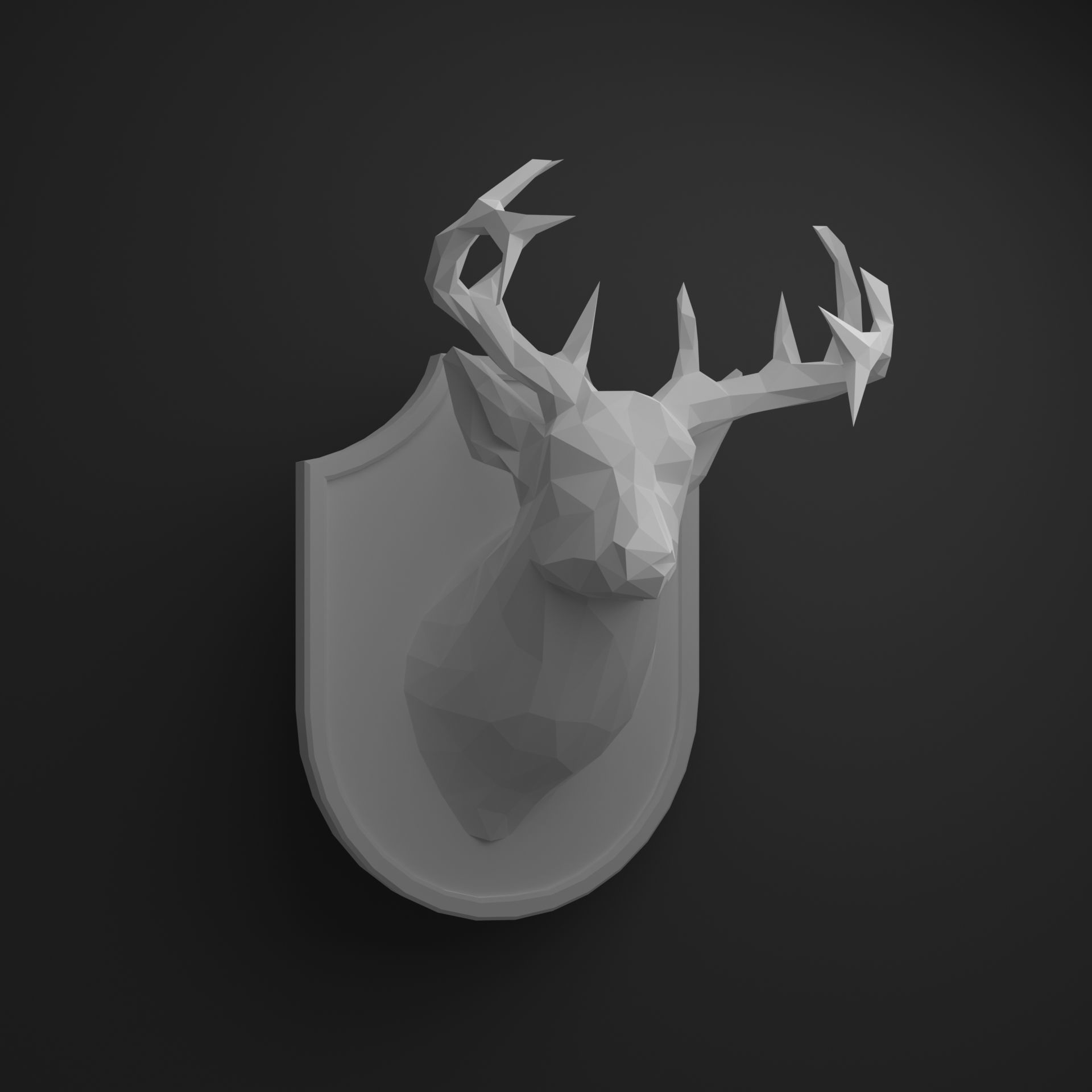 Deer head 3D print model_7