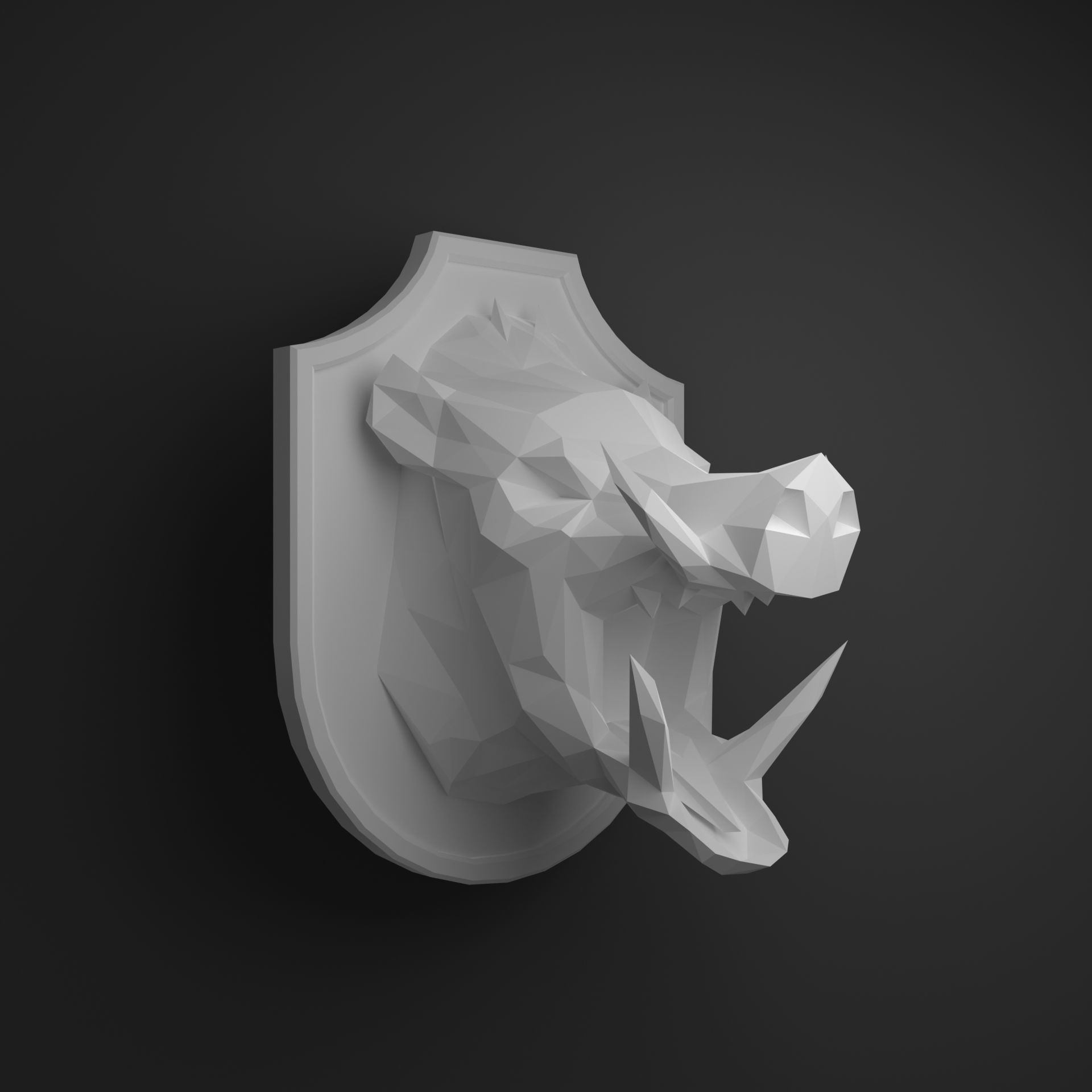 Boar head 3D print model_7