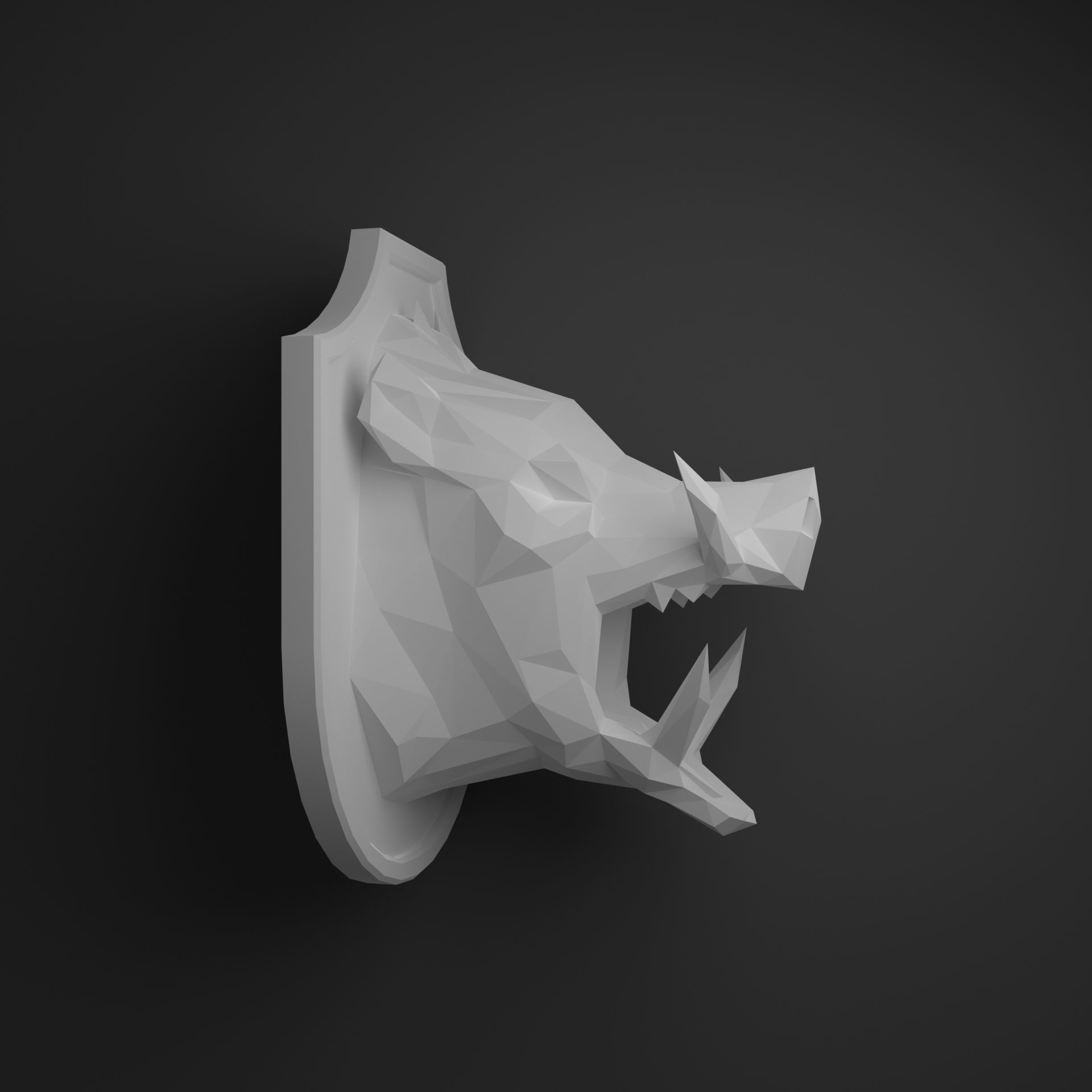 Boar head 3D print model_10