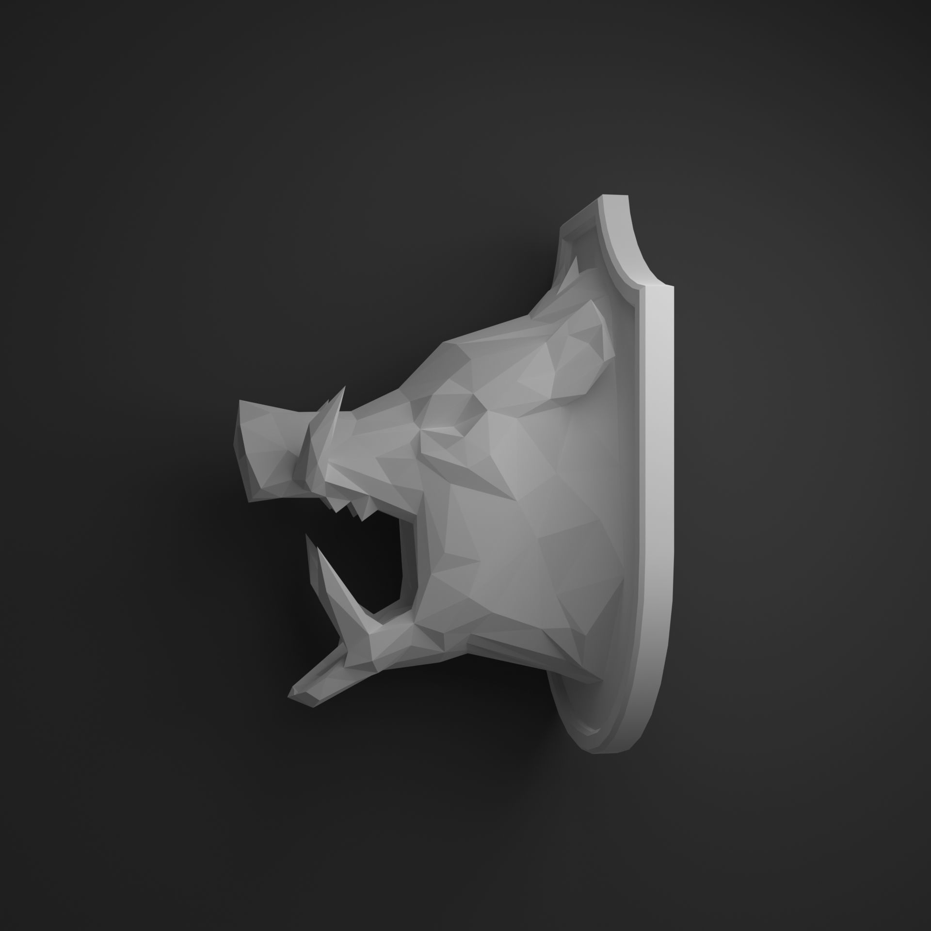 Boar head 3D print model_9