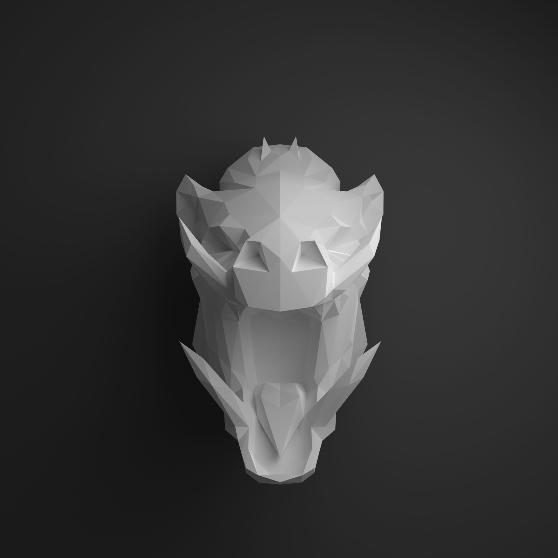 Boar head 3D print model_11