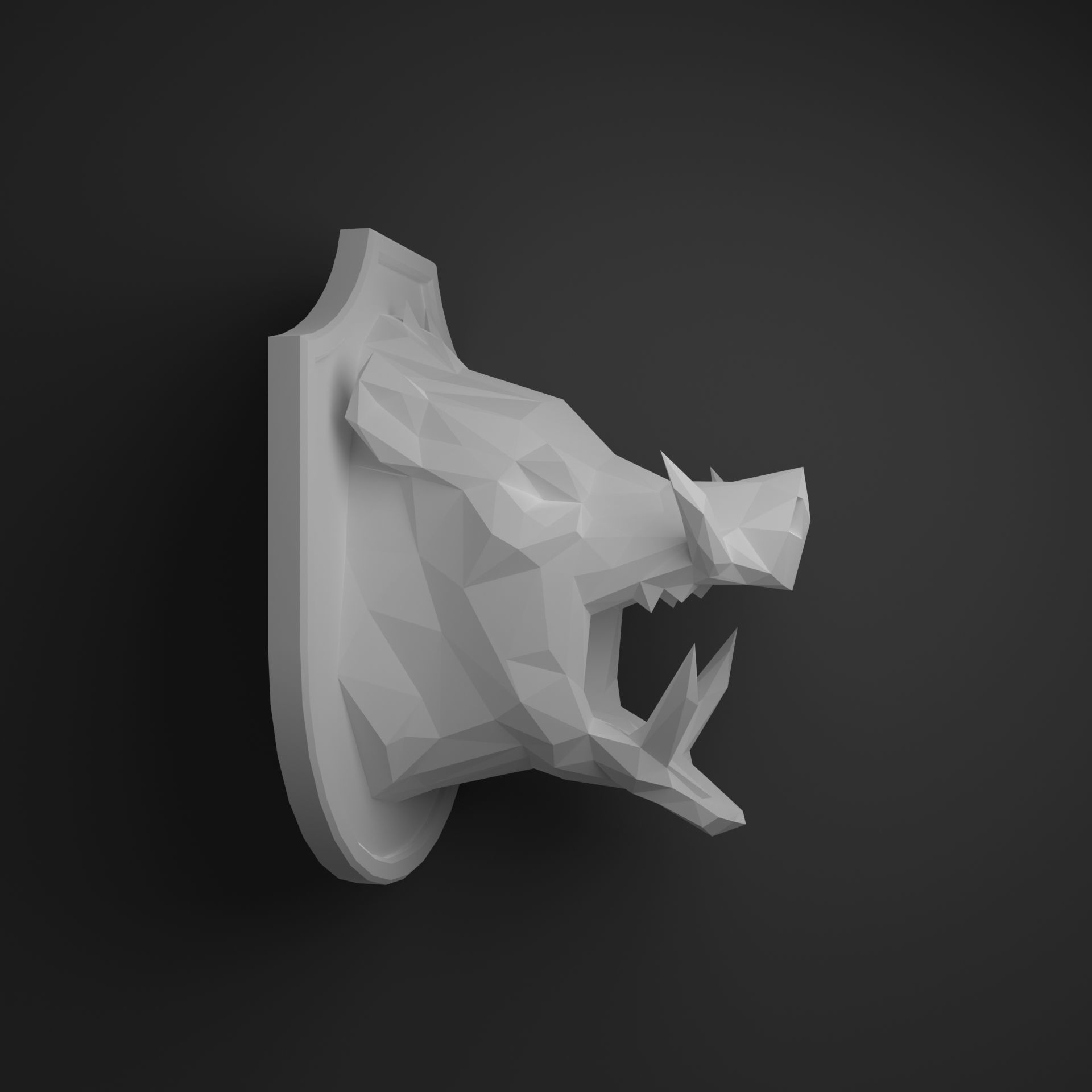 Boar head 3D print model_8