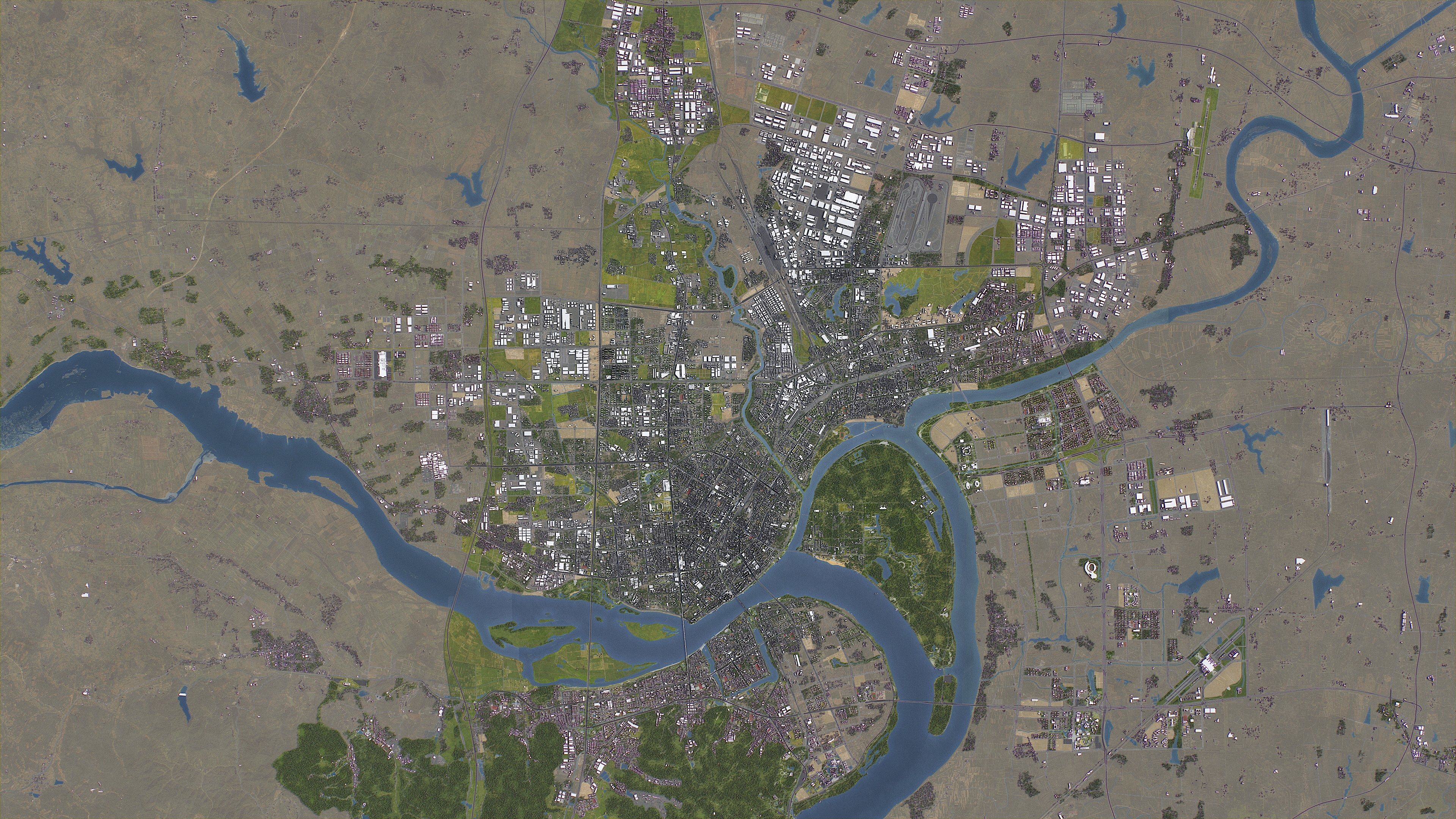 Xiangyang - 3D City Model Low-poly 3D model_11