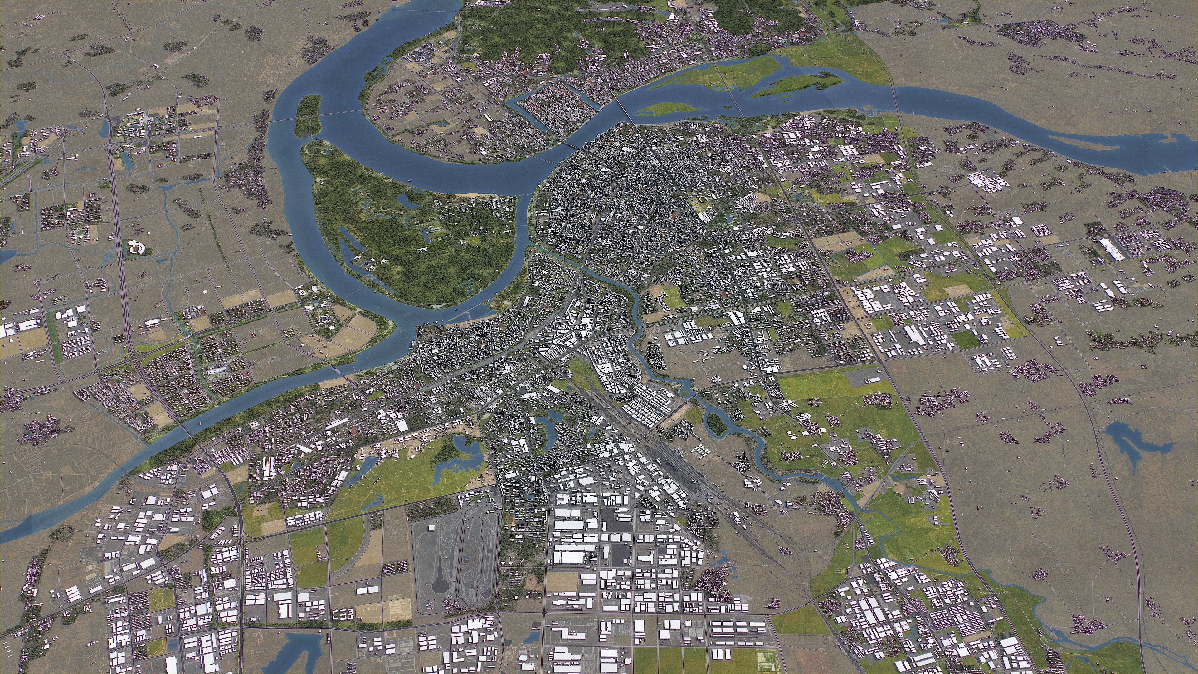 Xiangyang - 3D City Model Low-poly 3D model_8