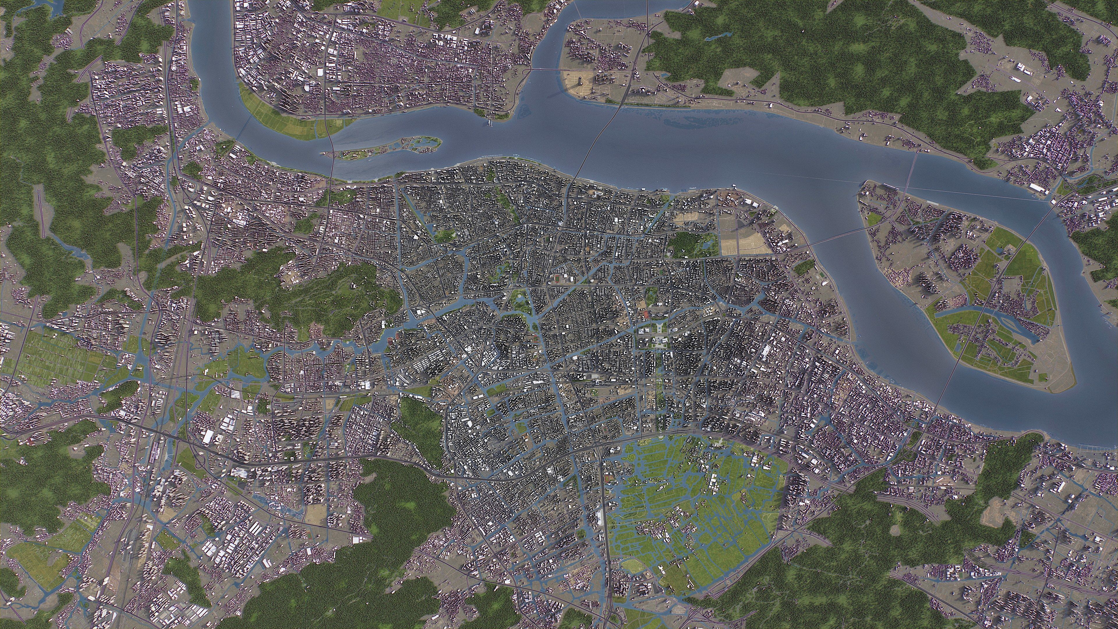 Wenzhou - 3D City Model Low-poly 3D model_10