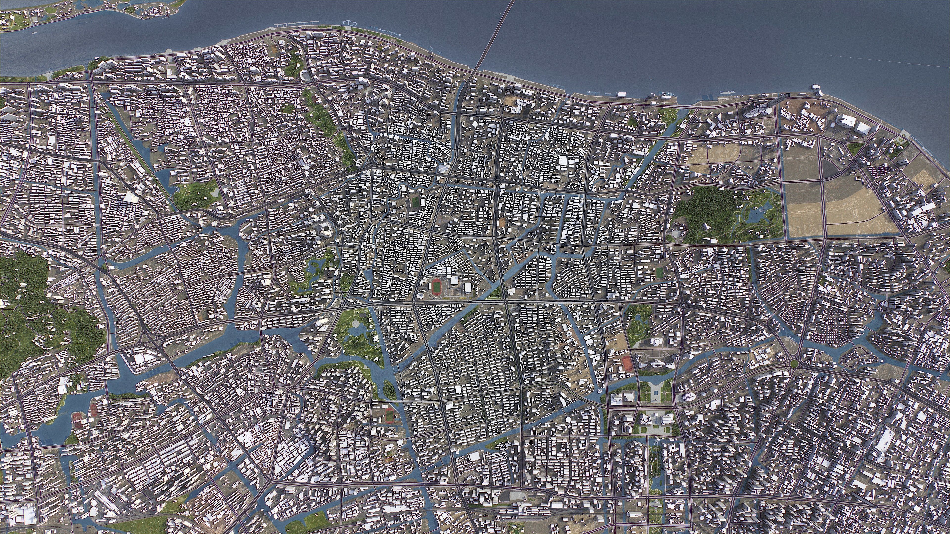 Wenzhou - 3D City Model Low-poly 3D model_8