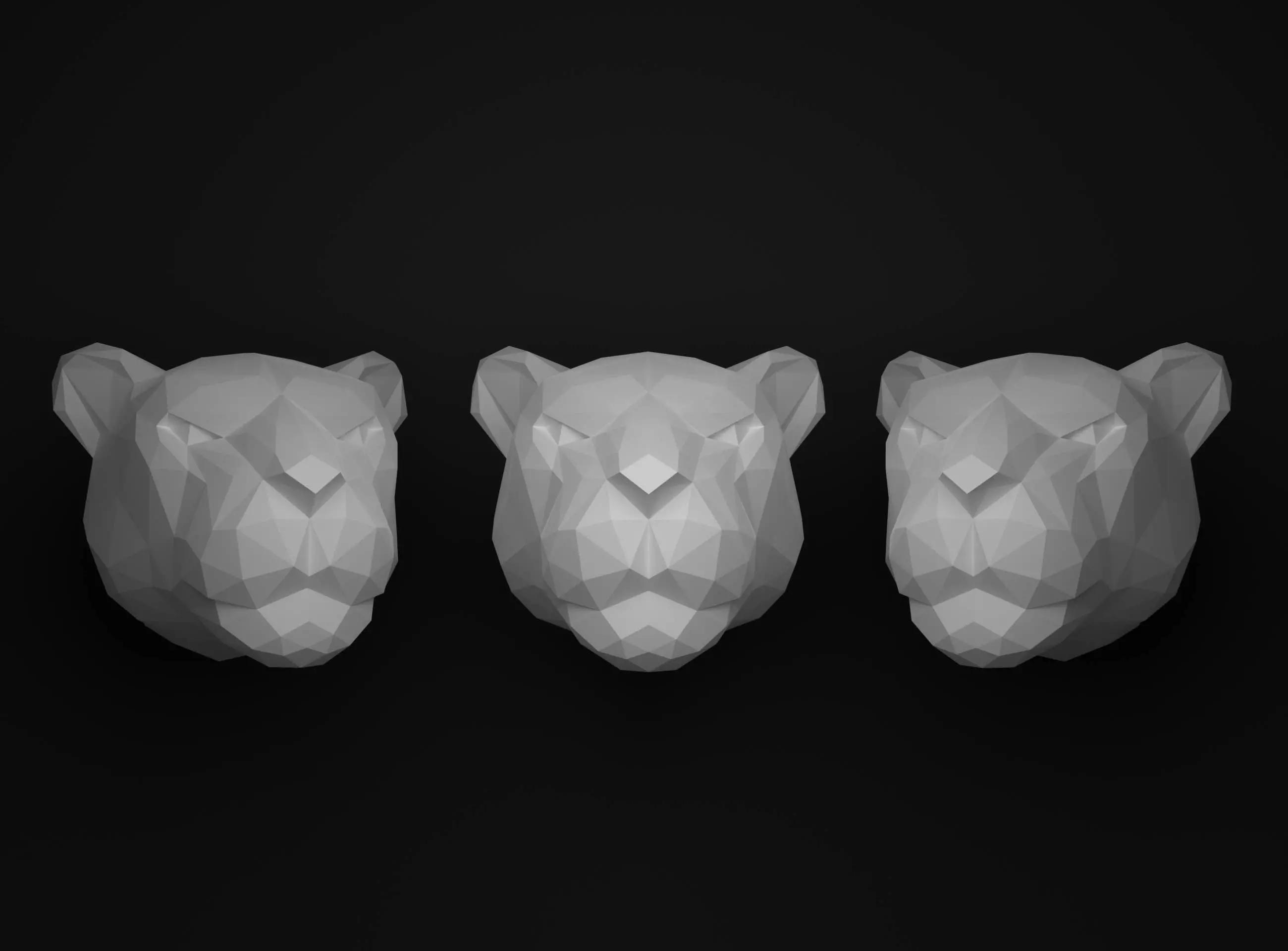 Panther head 3D print model